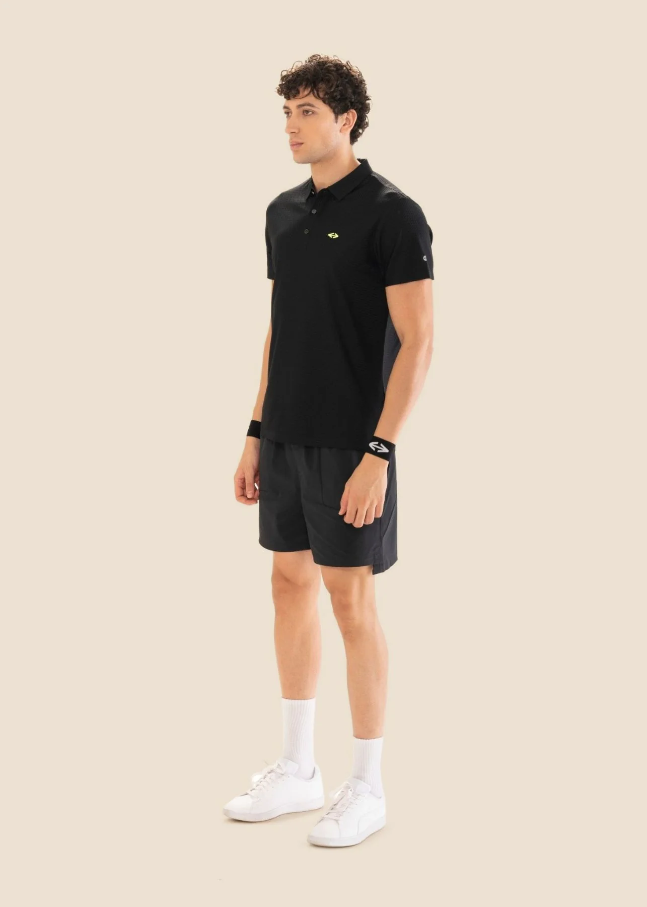 Men Structured Polo - Black - Image 5