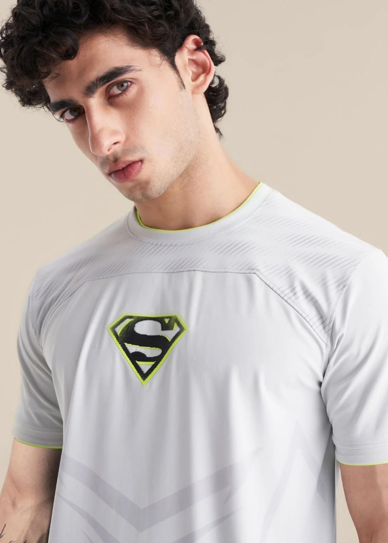 Men Superman Logo Tee - White - Image 5
