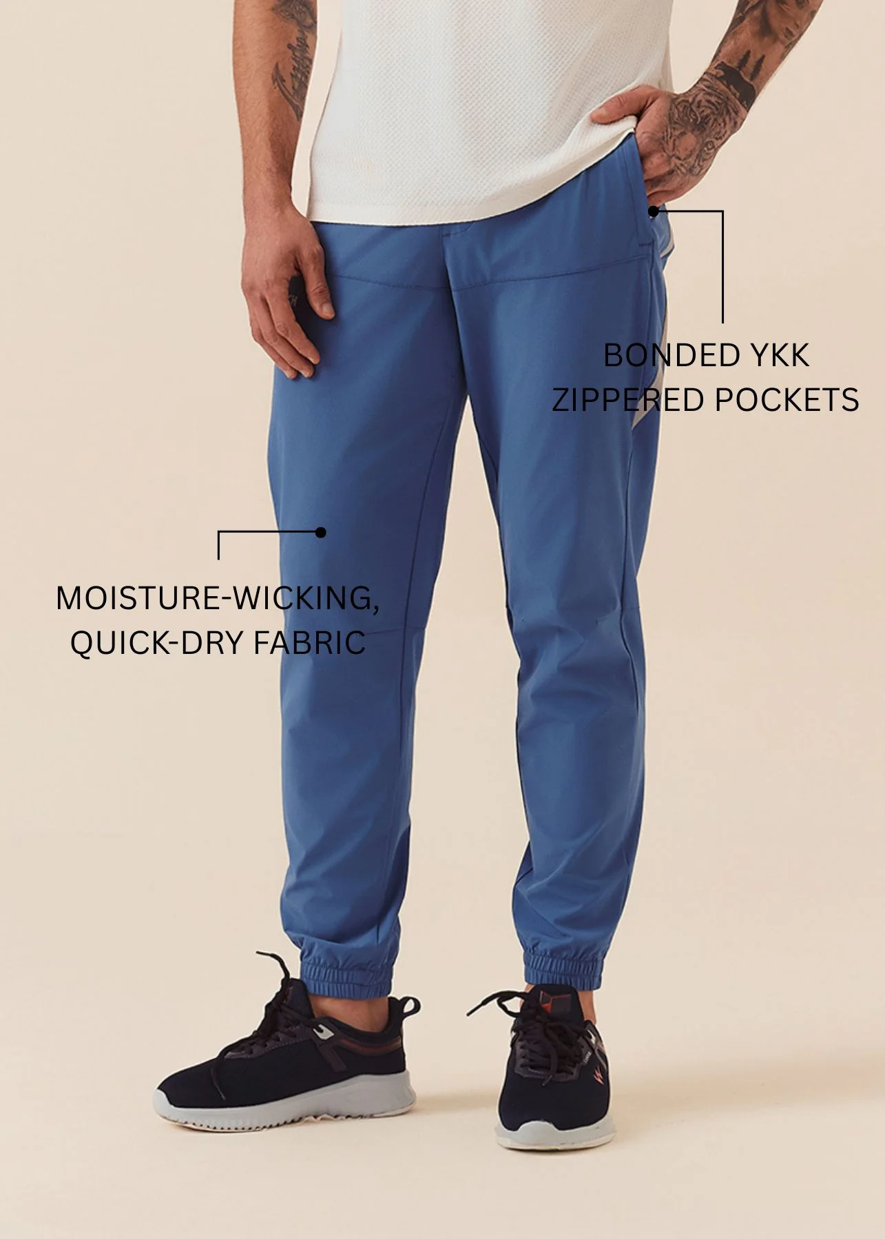Men Utility Training Joggers - Cobalt Blue - Image 3