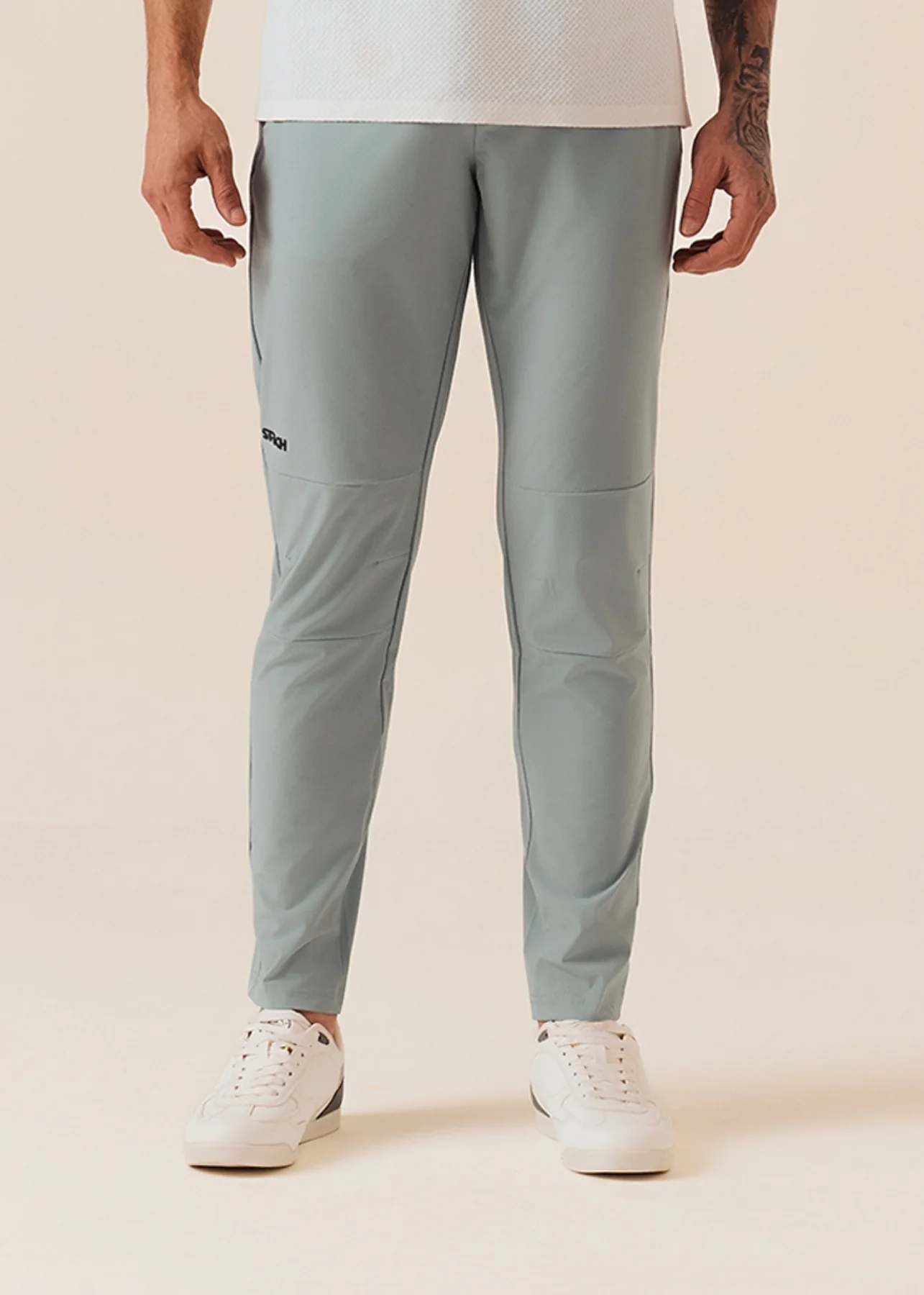 Men Zip Pocket Gym Pants - Sage Green