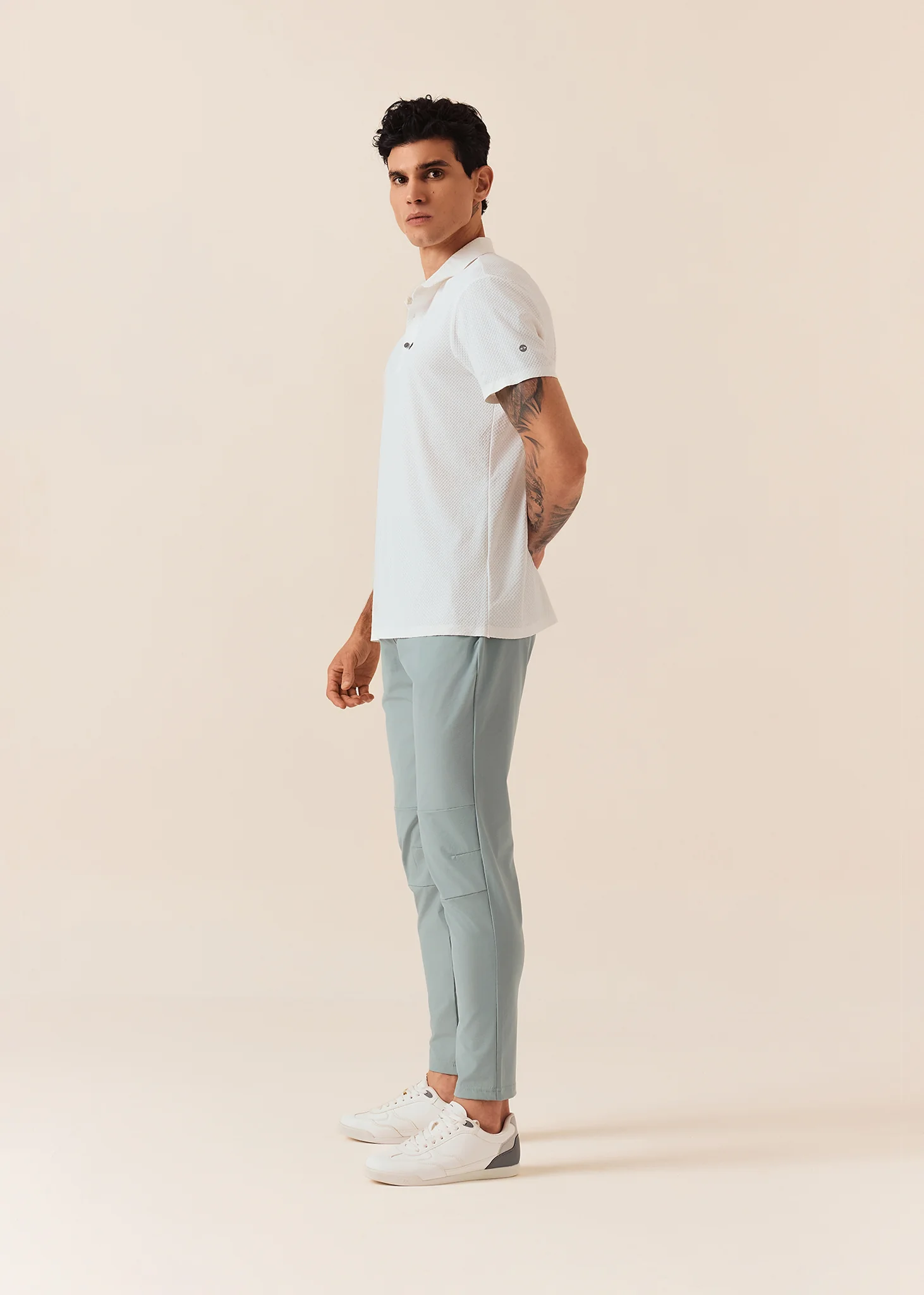 Men Zip Pocket Gym Pants - Sage Green - Image 5