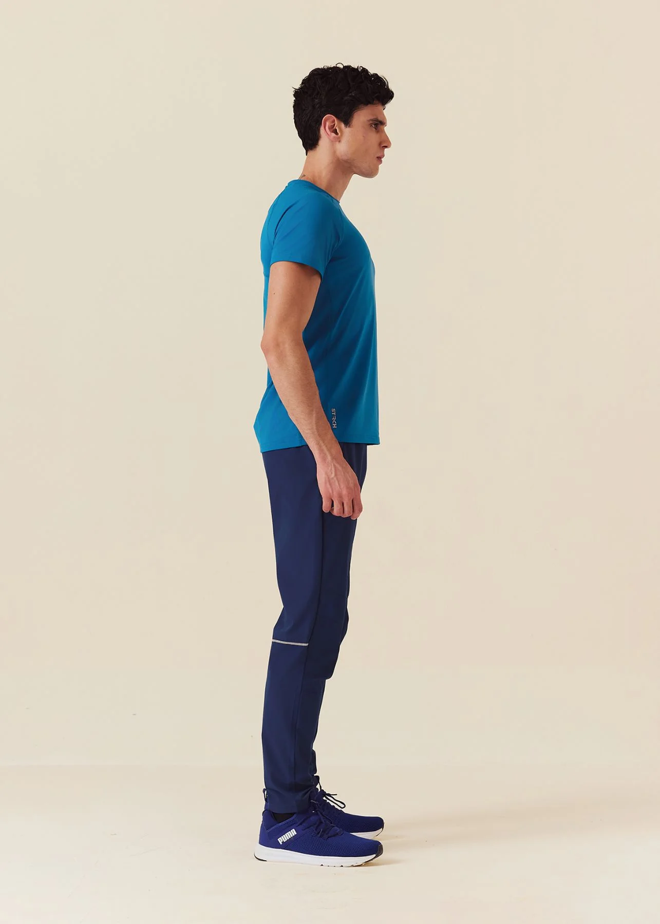 Men Zipper Pocket Workout Pants - Estate Blue - Image 4