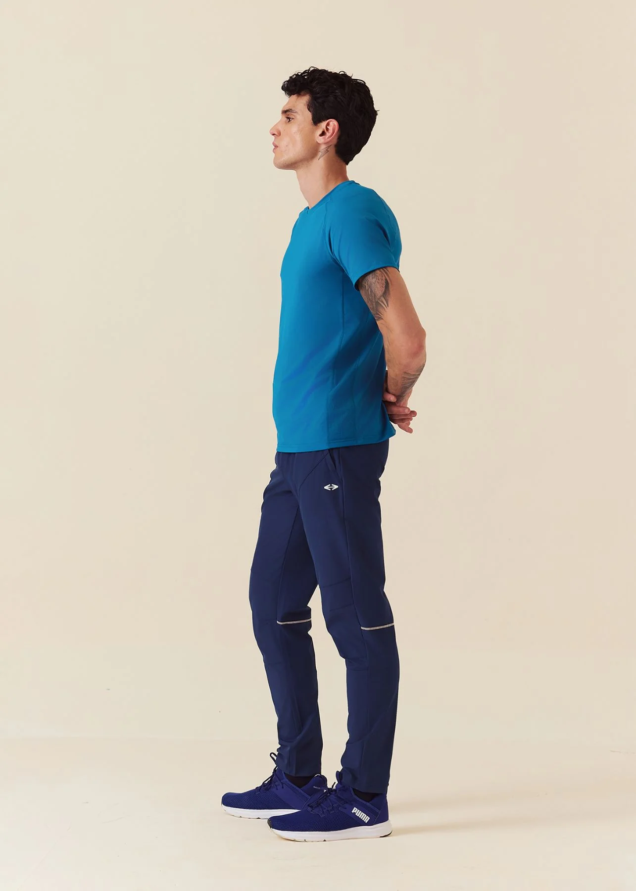 Men Zipper Pocket Workout Pants - Estate Blue - Image 5