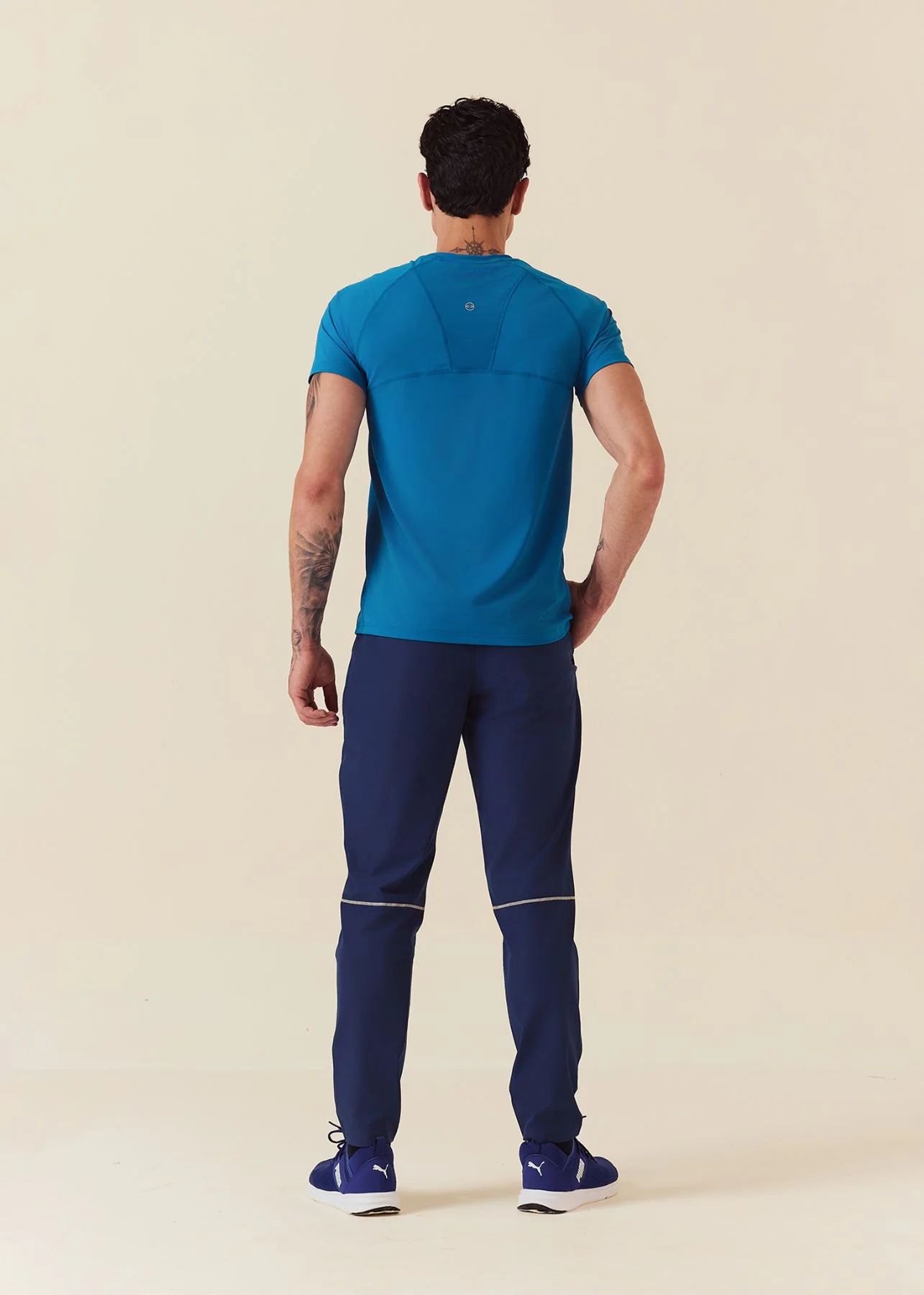 Men Zipper Pocket Workout Pants - Estate Blue - Image 6