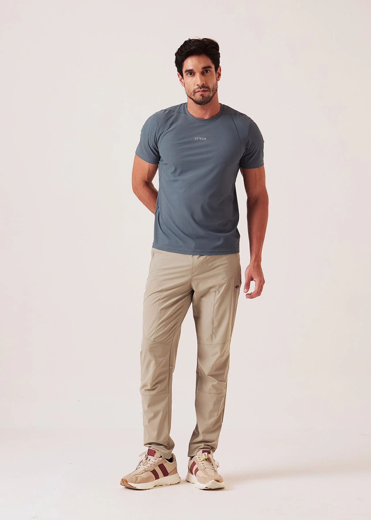 Men Zipper Pocket Workout Pants - Muted Green - Image 2