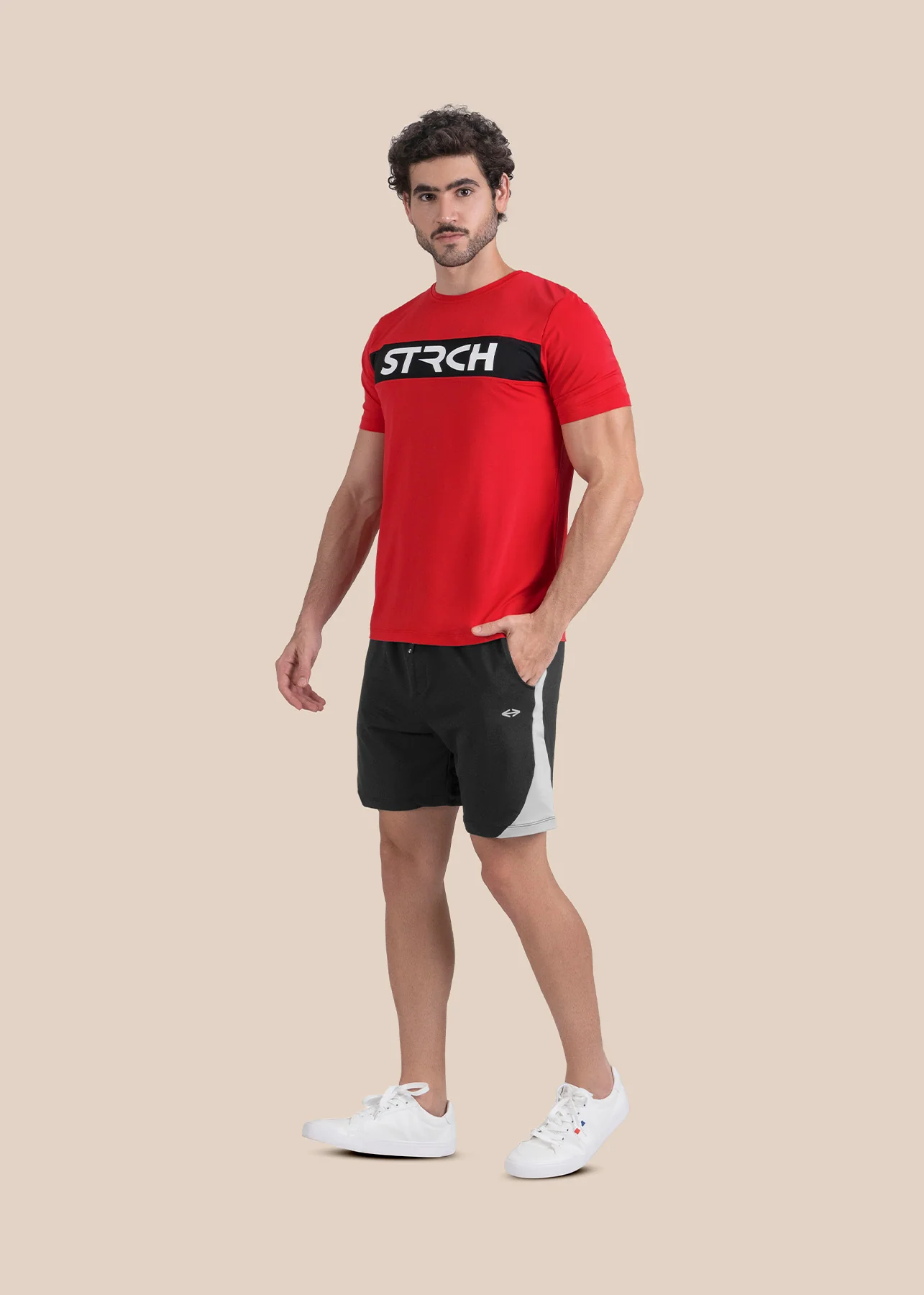 Mens Performance Zip Shorts - Black - Image 4
