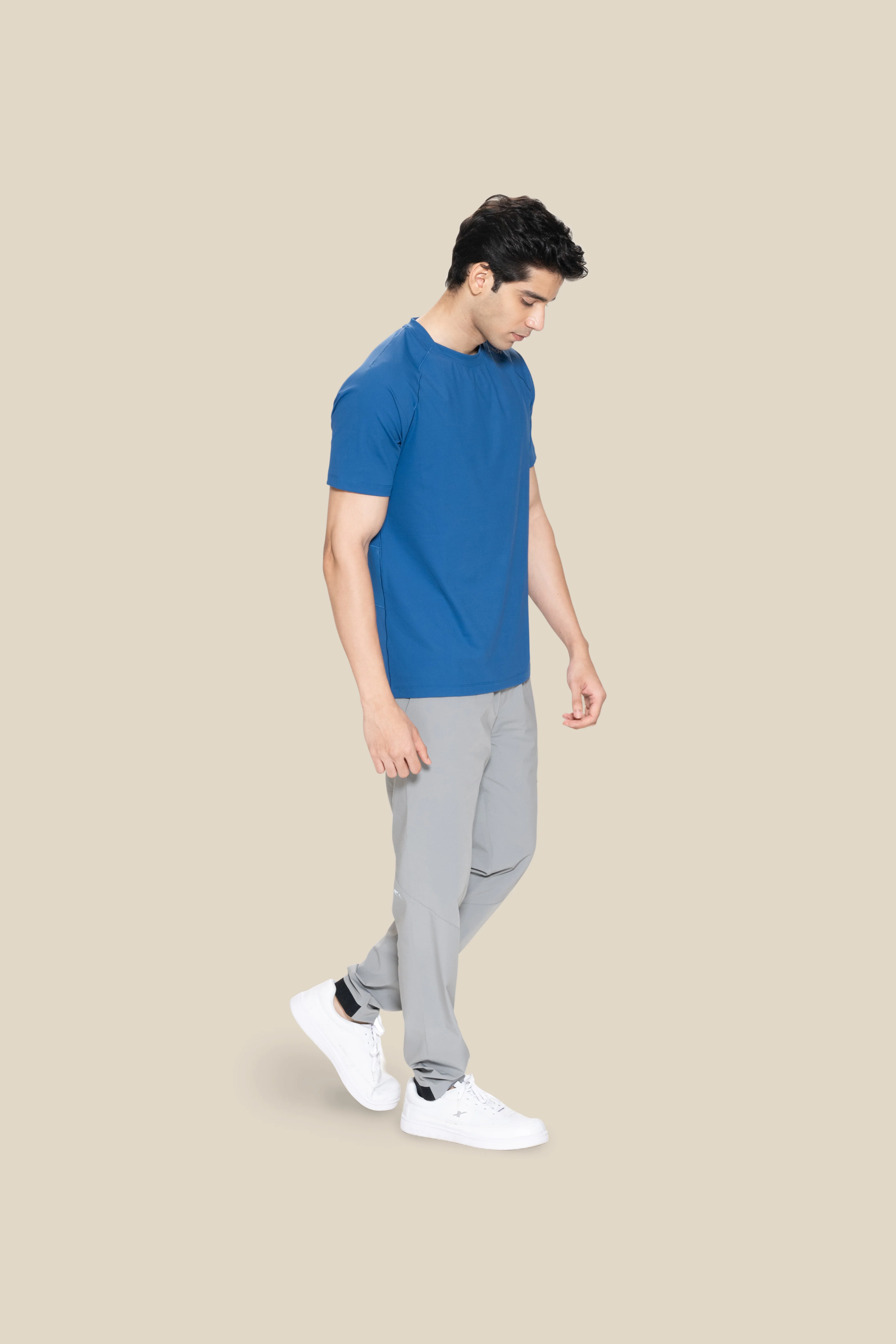 Men Raglan Sleeve T Shirt - Blue - Image 3