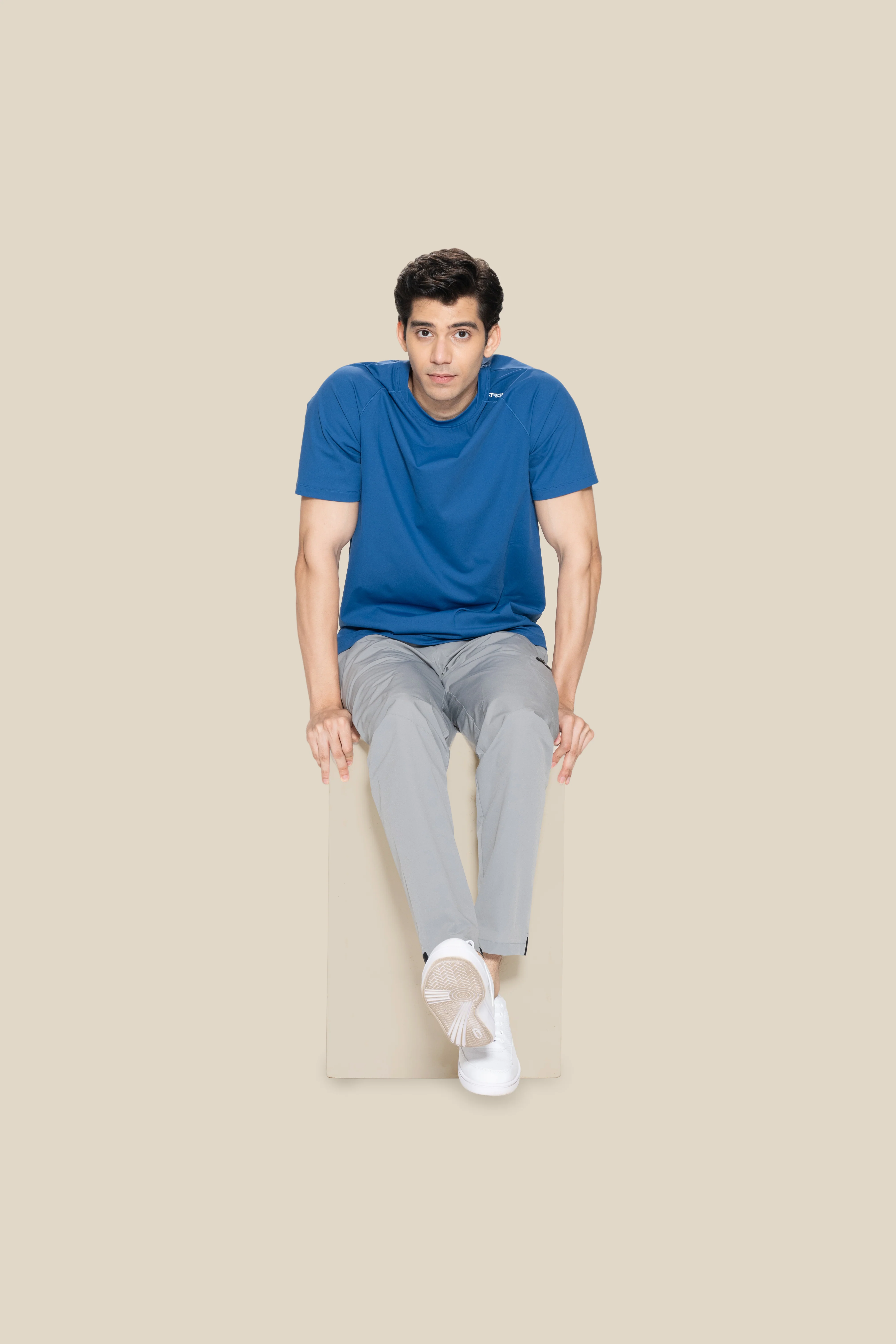 Men Raglan Sleeve T Shirt - Blue - Image 7