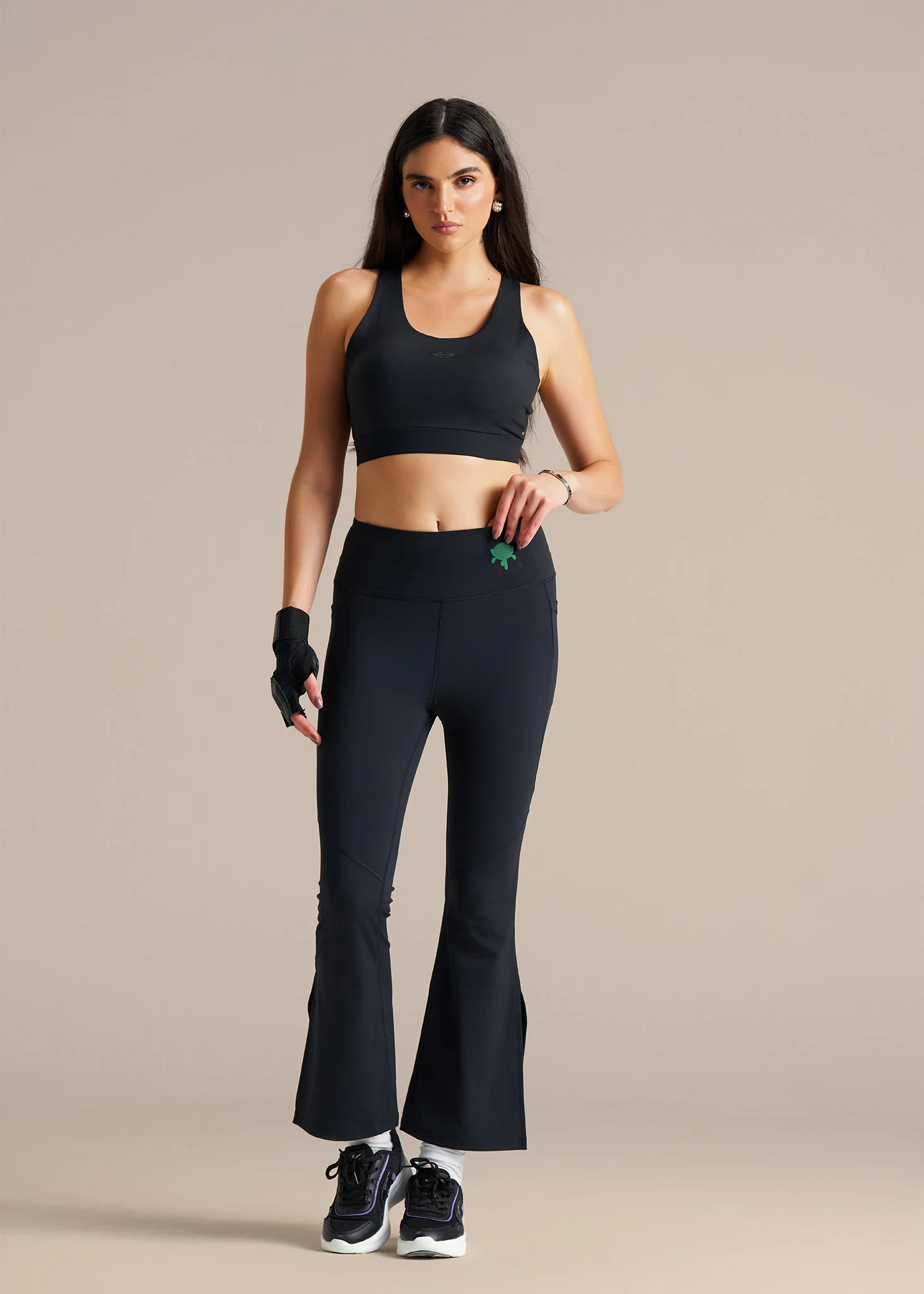Power Puff Play Core Sports Bra - Black