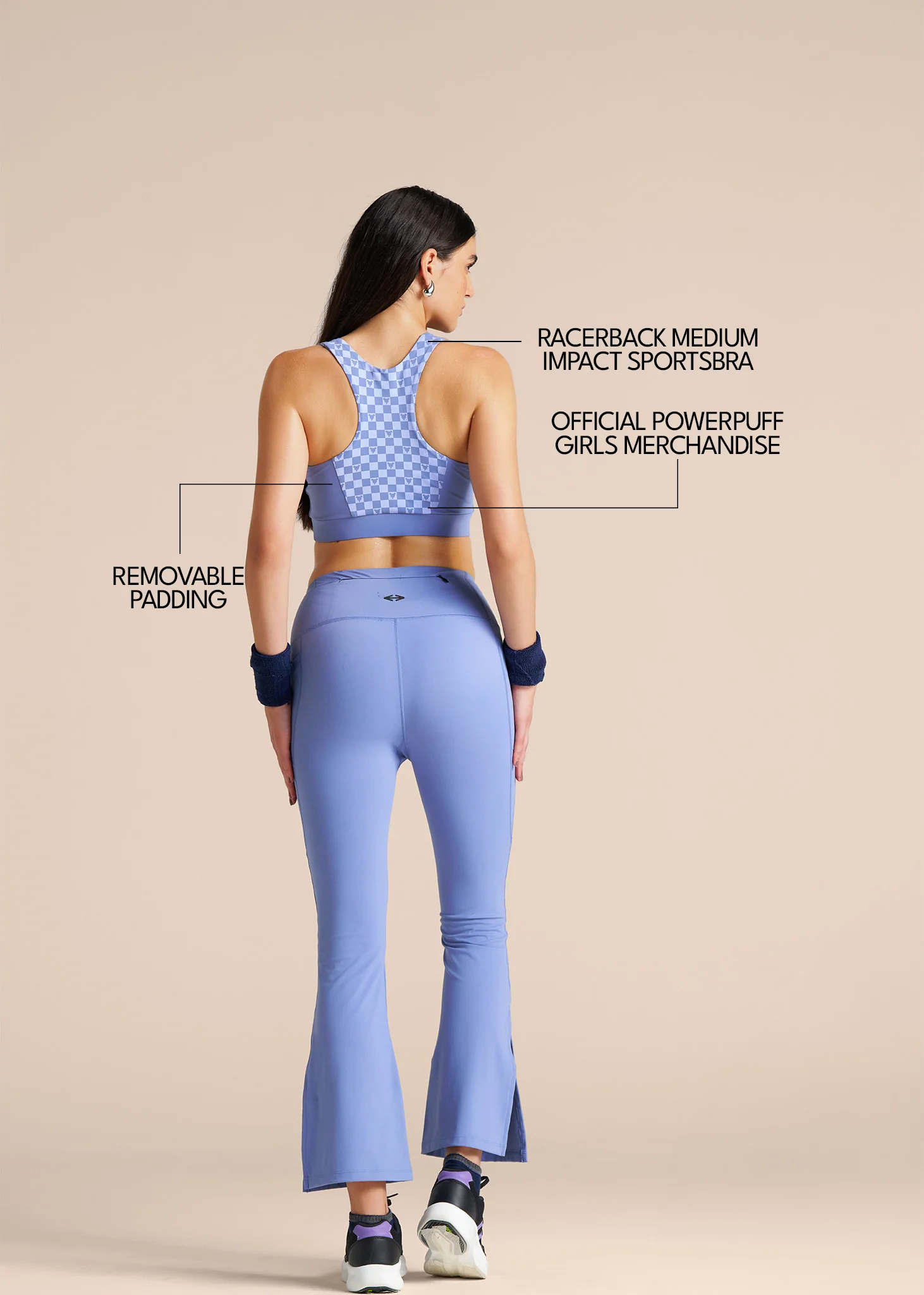 Power Puff Play Core Sports Bra - Blue Ice - Image 3