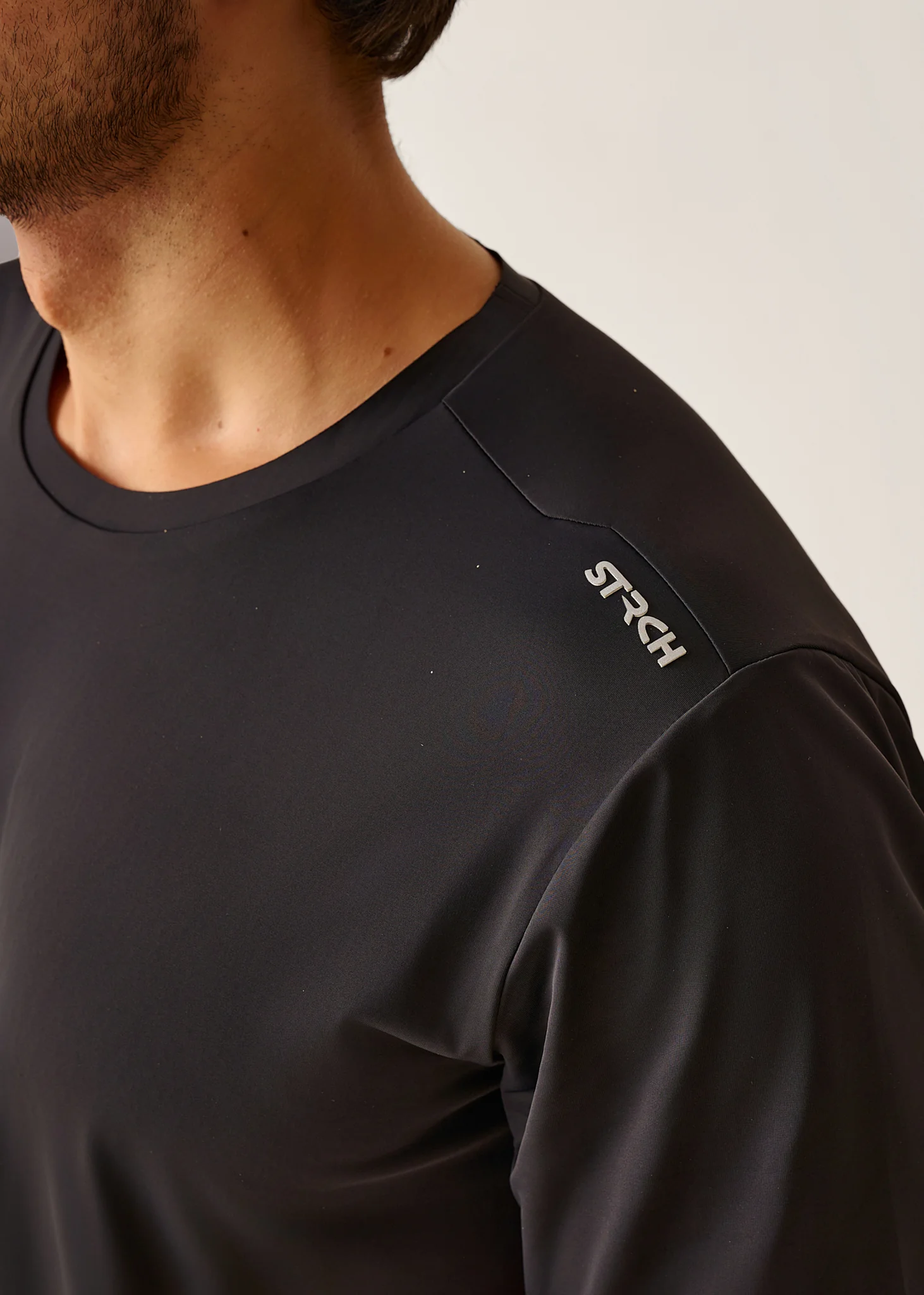 STRCHFLEX Active Core Tee Shirt - Jet Black - Image 2