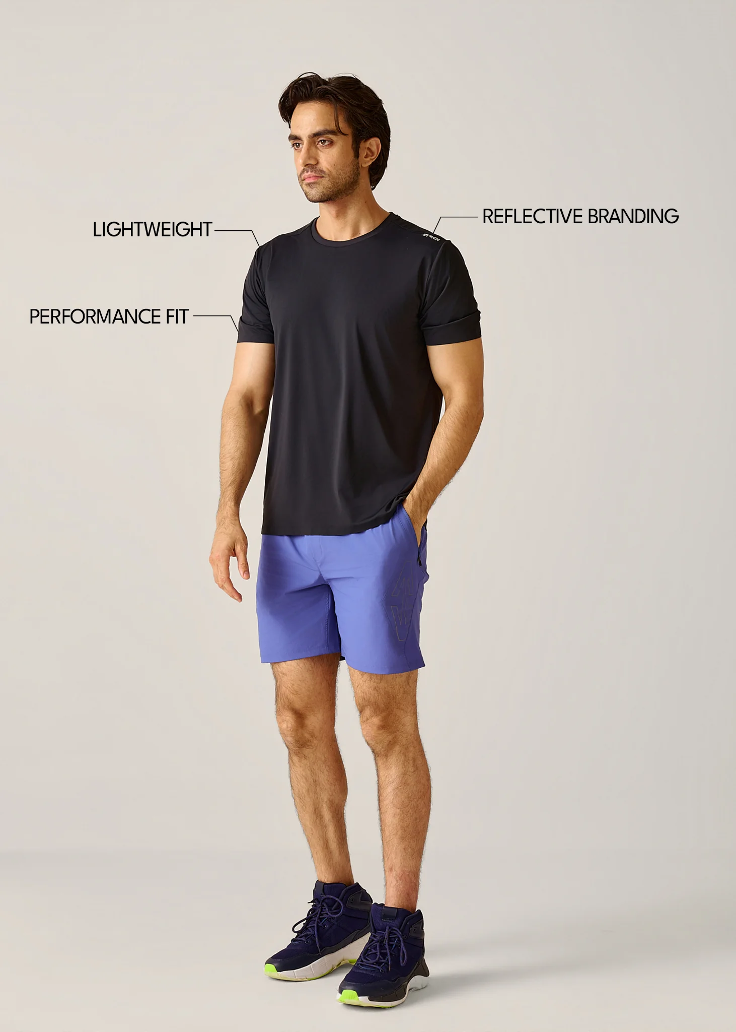 STRCHFLEX Active Core Tee Shirt - Jet Black - Image 3