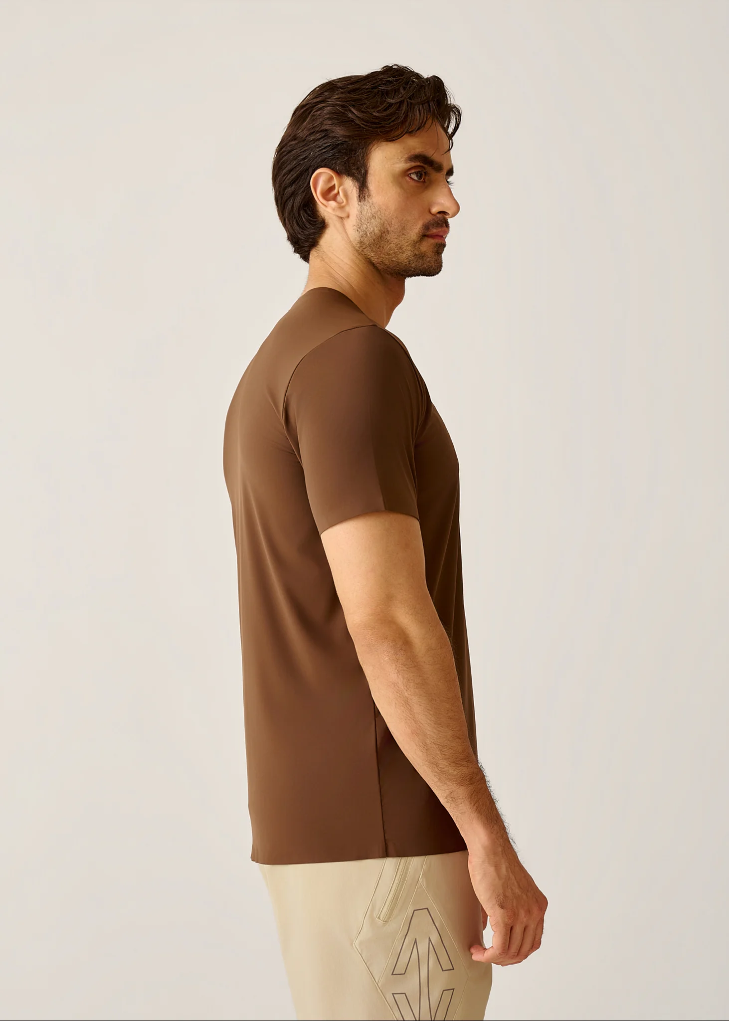 STRCHFLEX Active Core Tee Shirt - Mocha Brown - Image 5