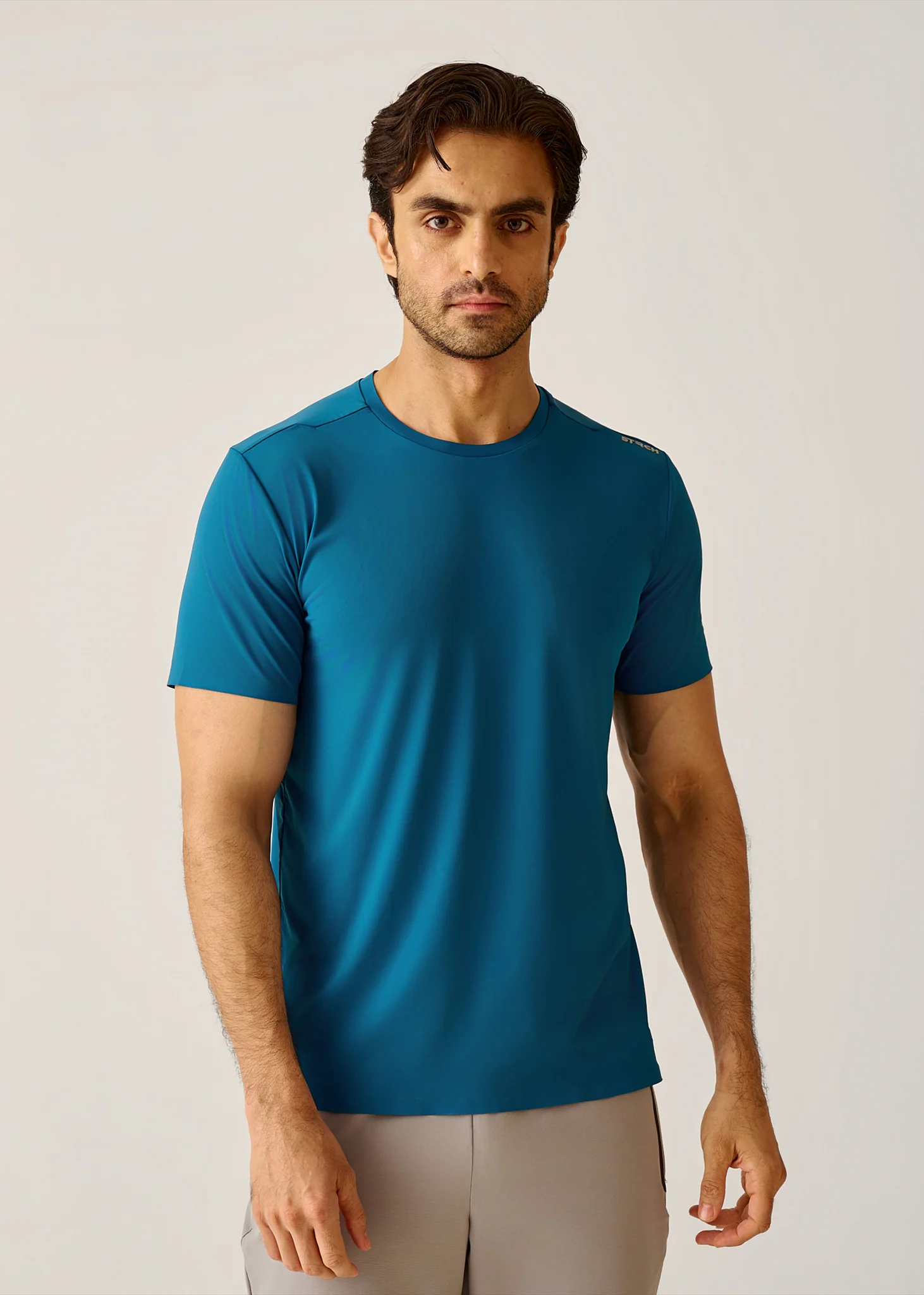STRCHFLEX Active Core Tee Shirt - Teal Blue