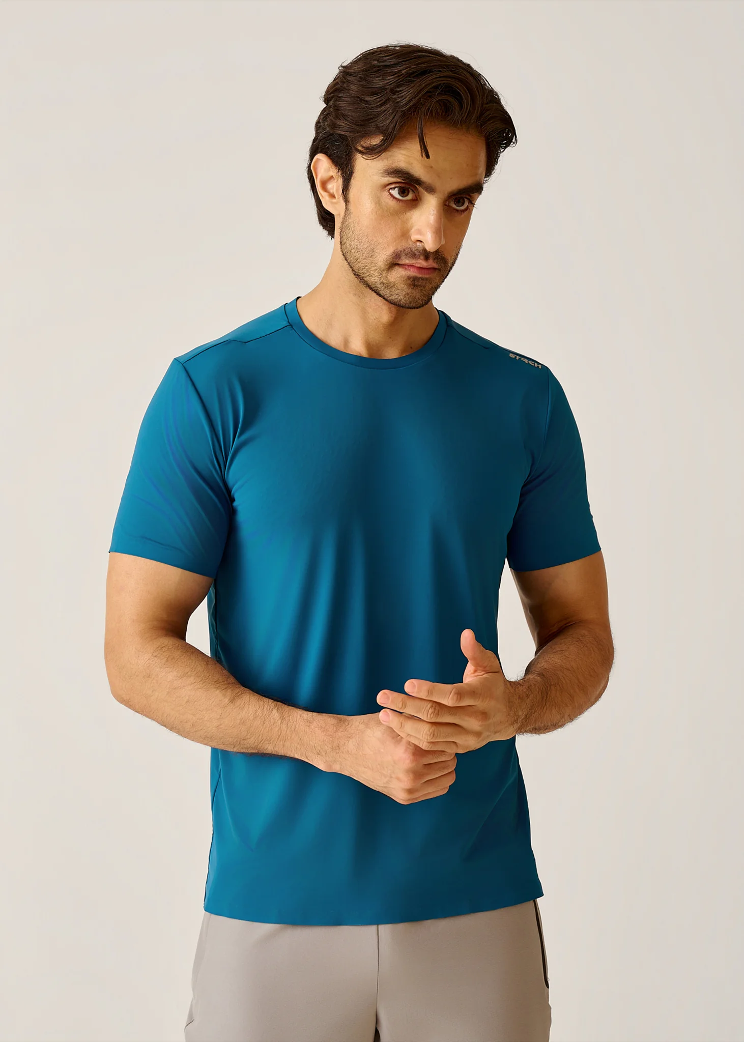 STRCHFLEX Active Core Tee Shirt - Teal Blue - Image 7