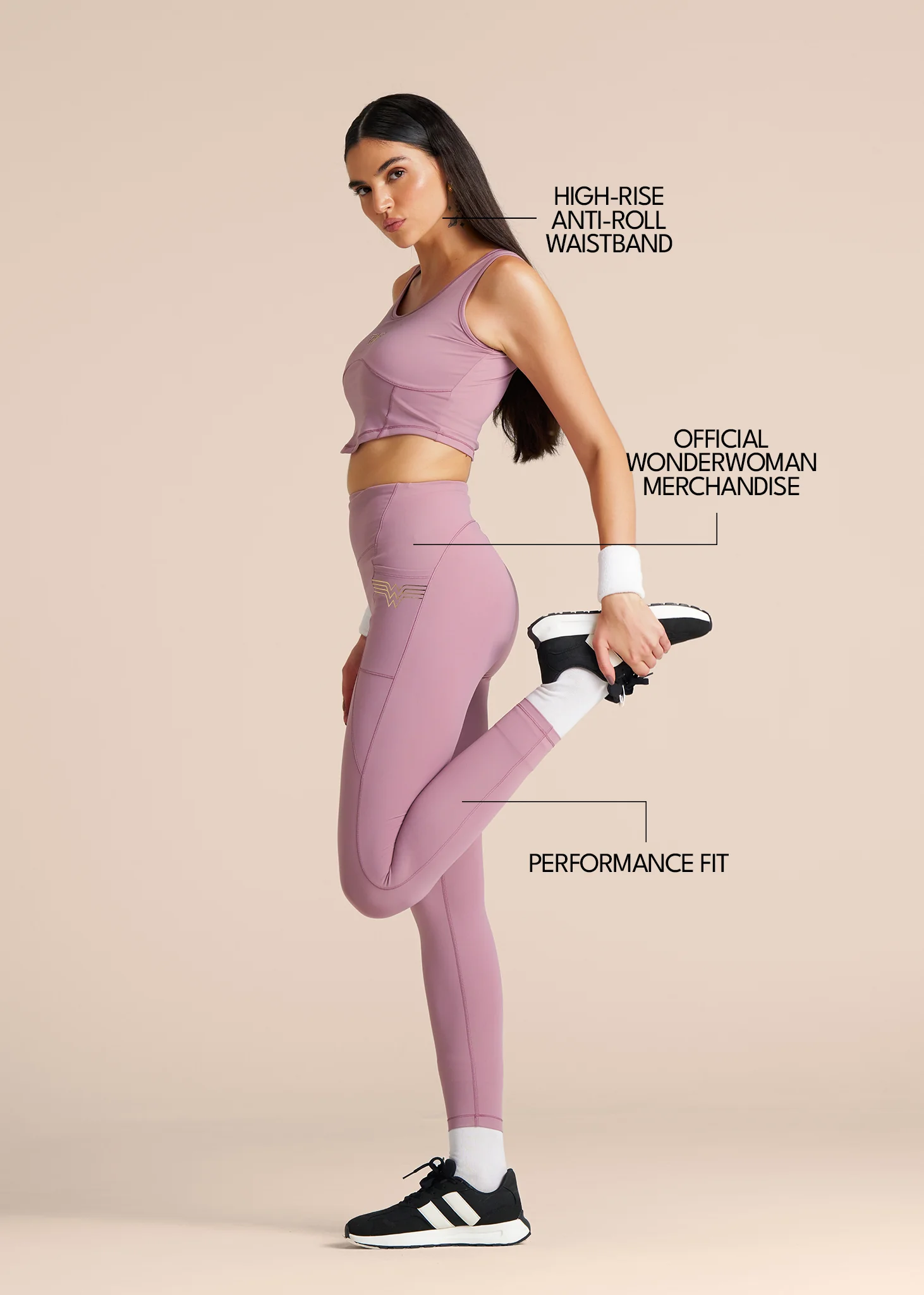 Ultra-High Waist Workout Legging - Dusky Orchid - Image 3