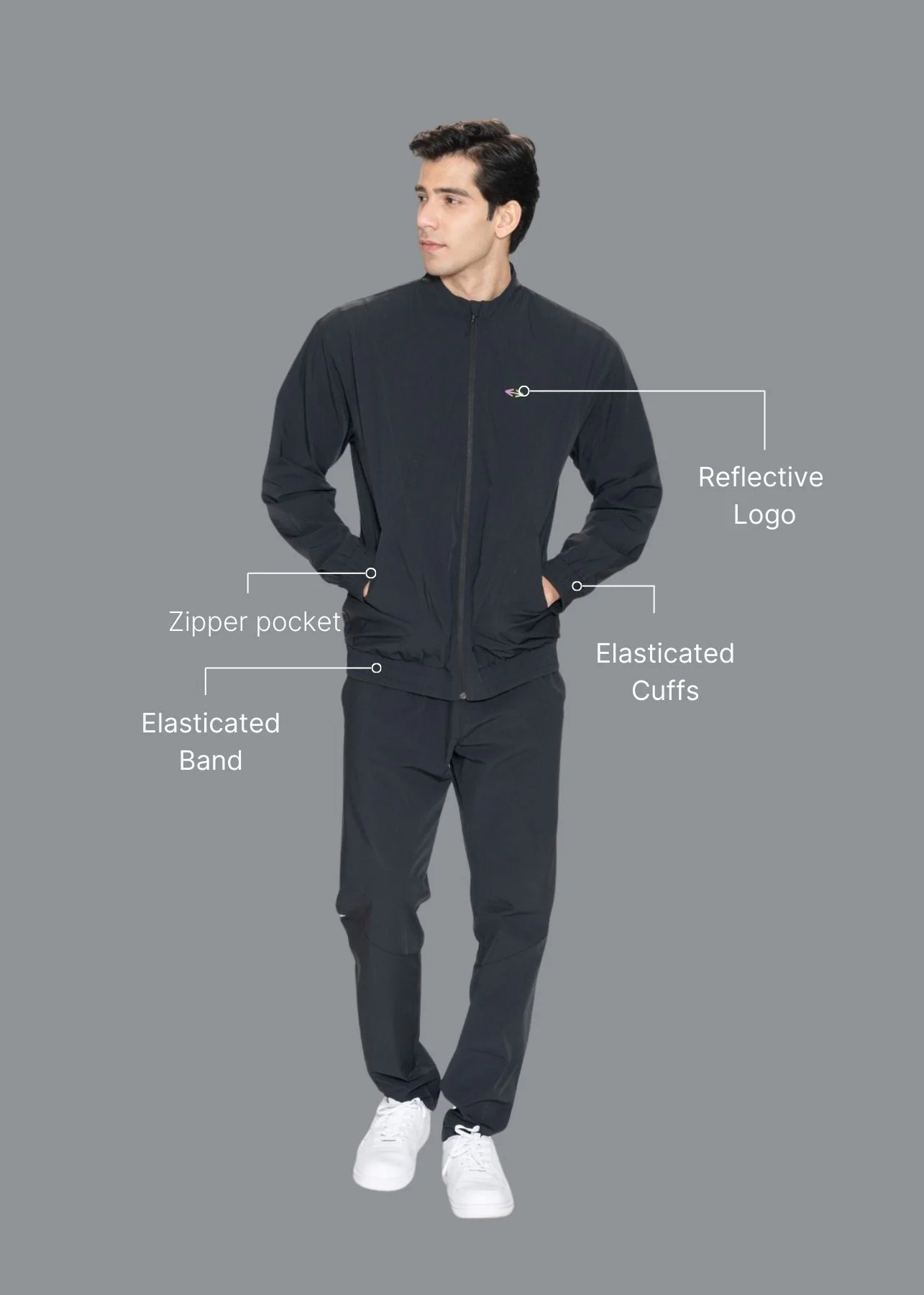 Unisex Lightweight Jacket - Black - Image 2
