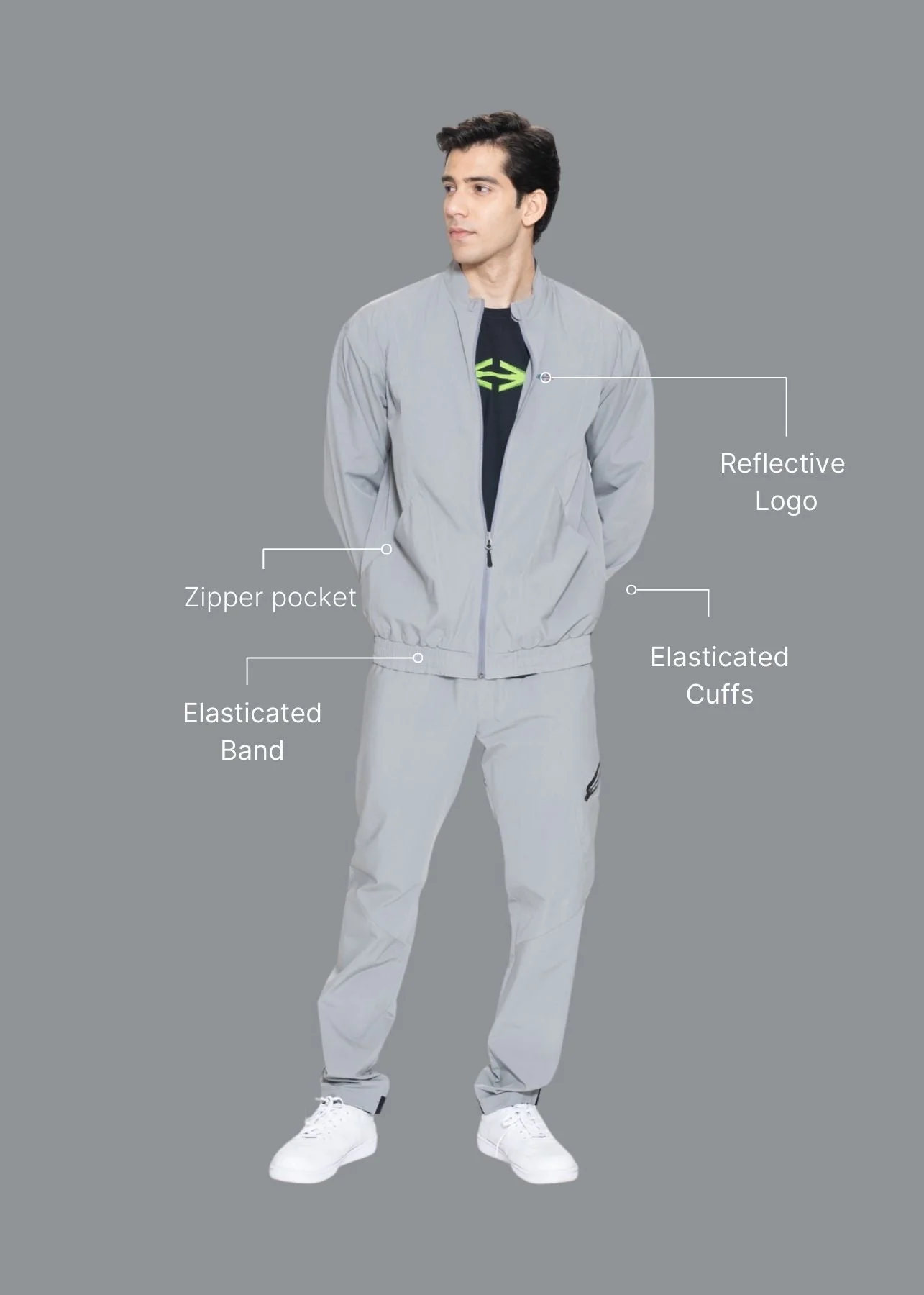 Unisex Lightweight Jacket - Grey - Image 2