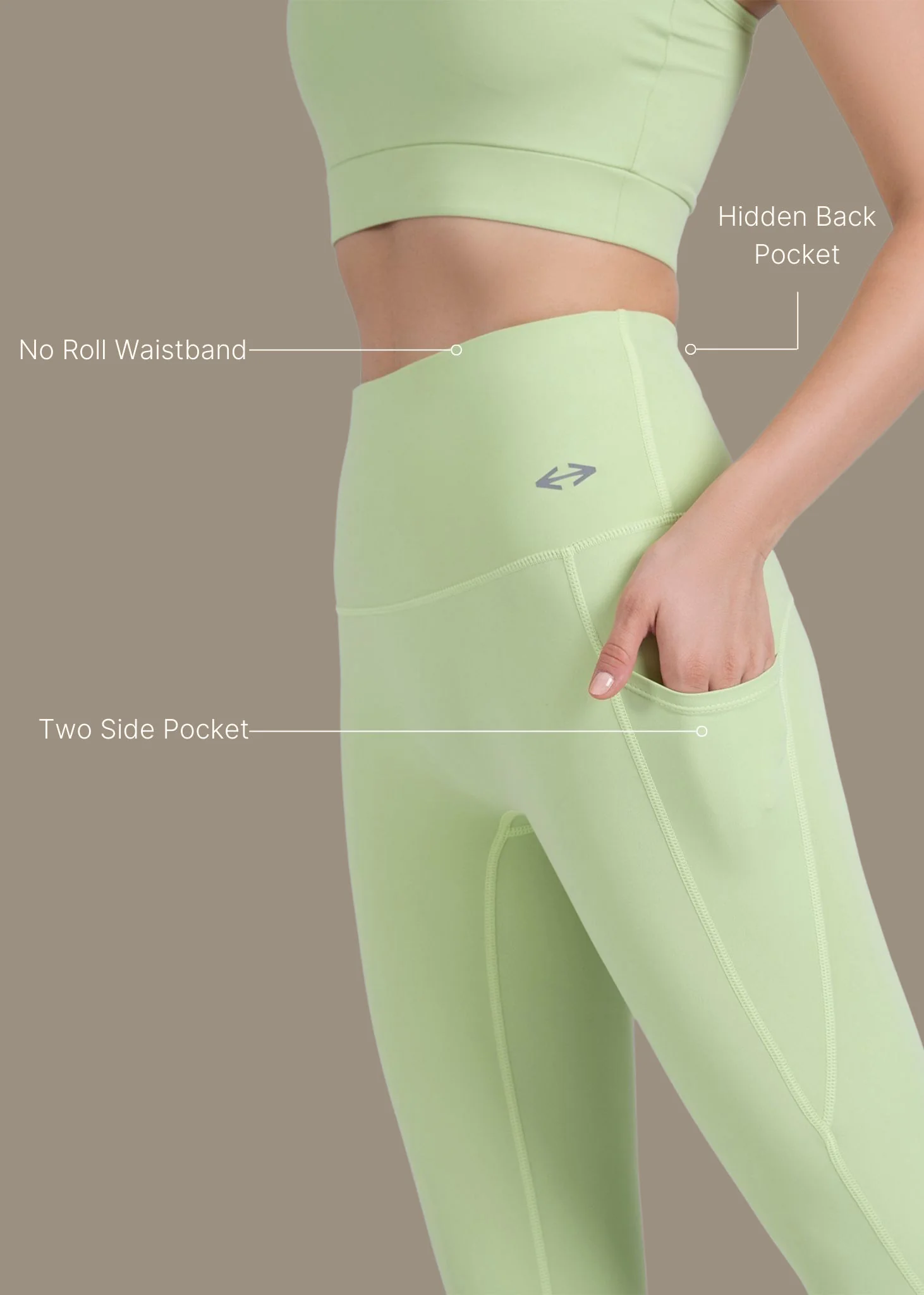 StrchFlex Everyday workout leggings - Mint Green - Image 3