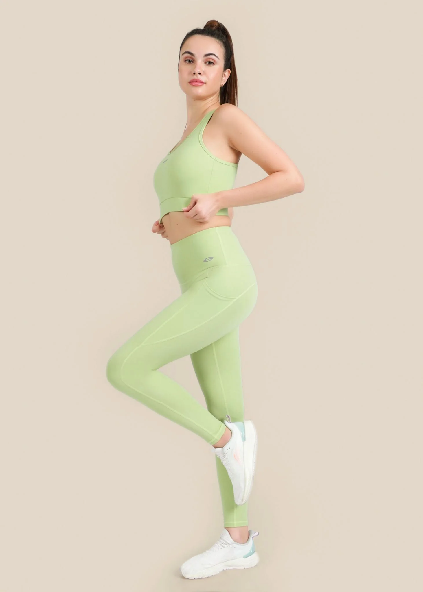StrchFlex Everyday workout leggings - Mint Green - Image 4