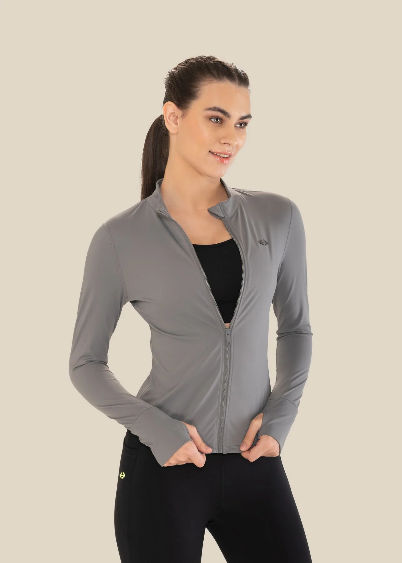 Women Active Jacket - Grey - Image 2