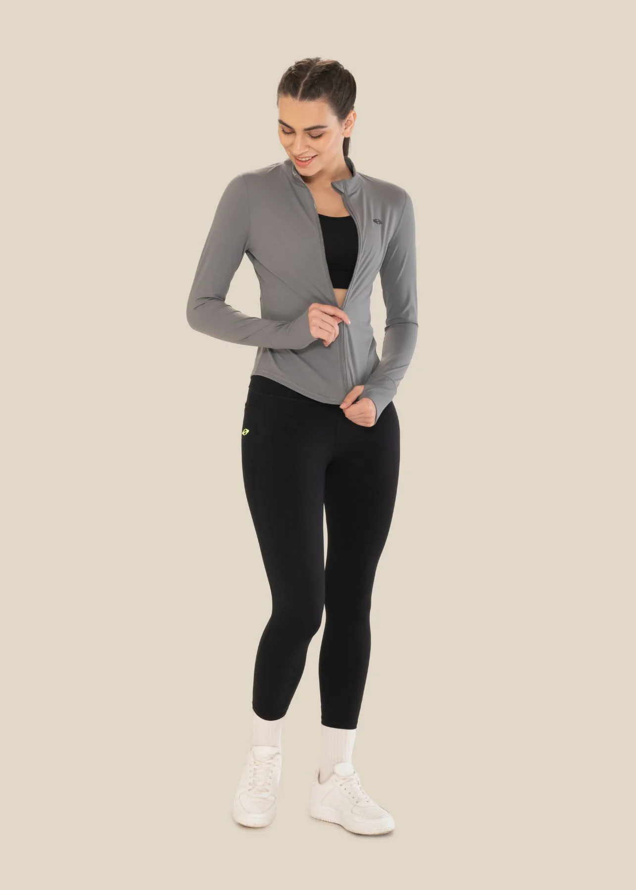 Women Active Jacket - Grey - Image 7