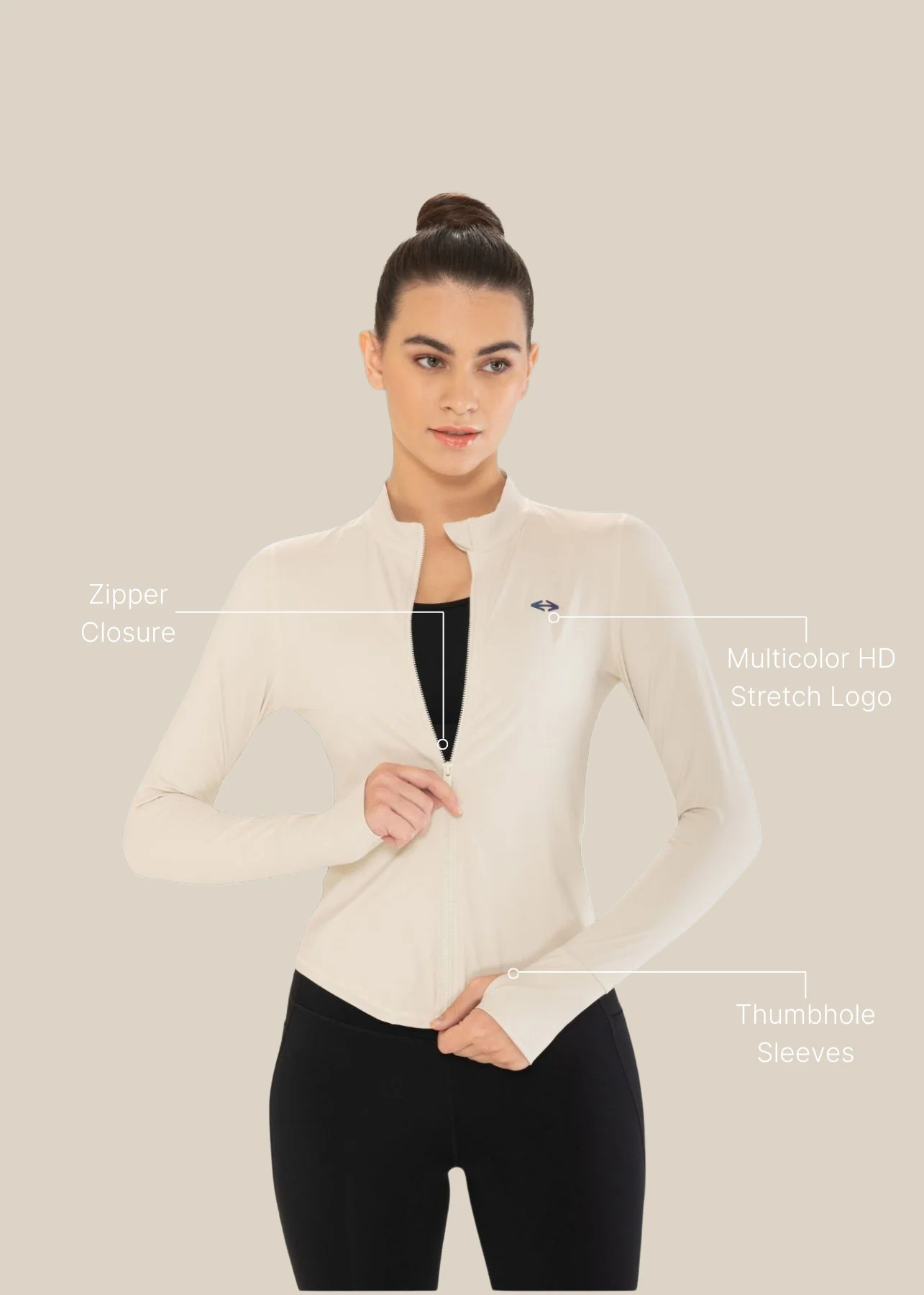 Women Active Jacket - White - Image 3