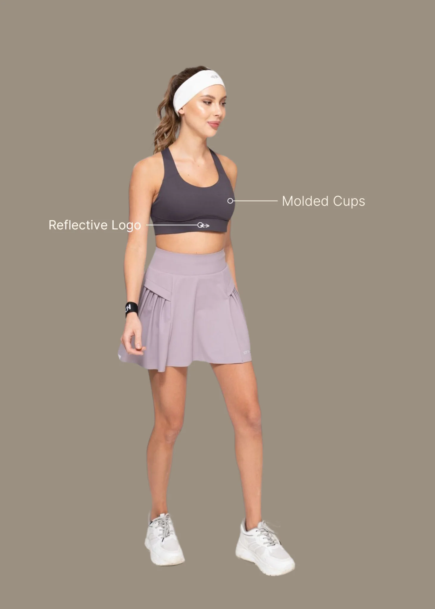 StrchFlex High Impact Sports Bra - Grey - Image 3