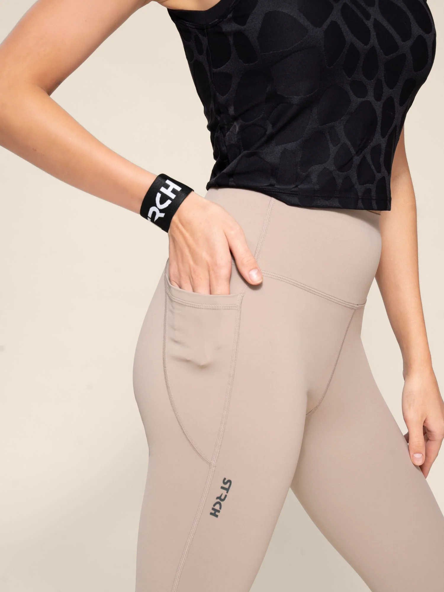 StrchFlex Ankle length leggings - Beige - Image 6