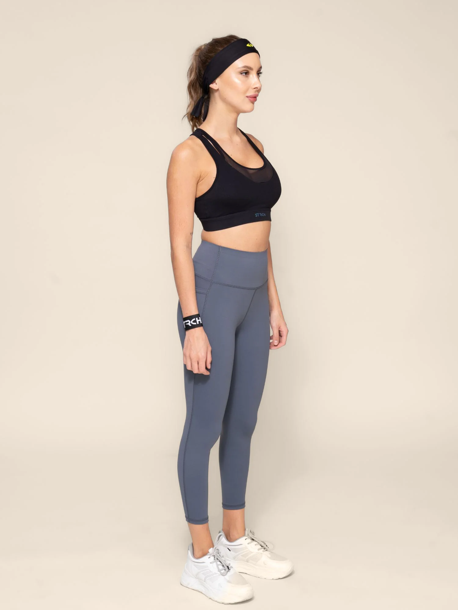 StrchFlex Ankle length leggings - Dusty Blue - Image 4