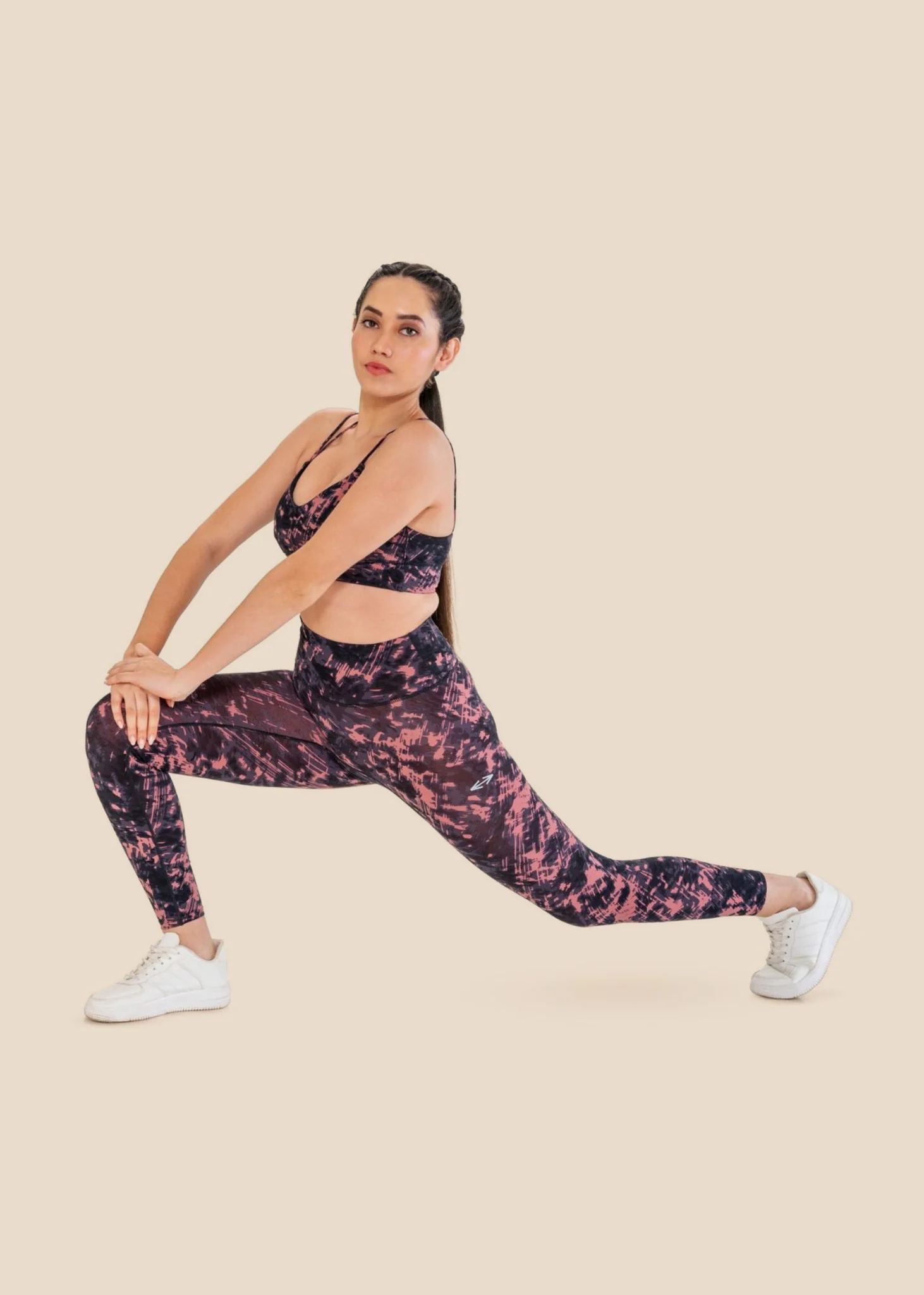 Workout Essential Printed Leggings - Delicate Pink - Image 2