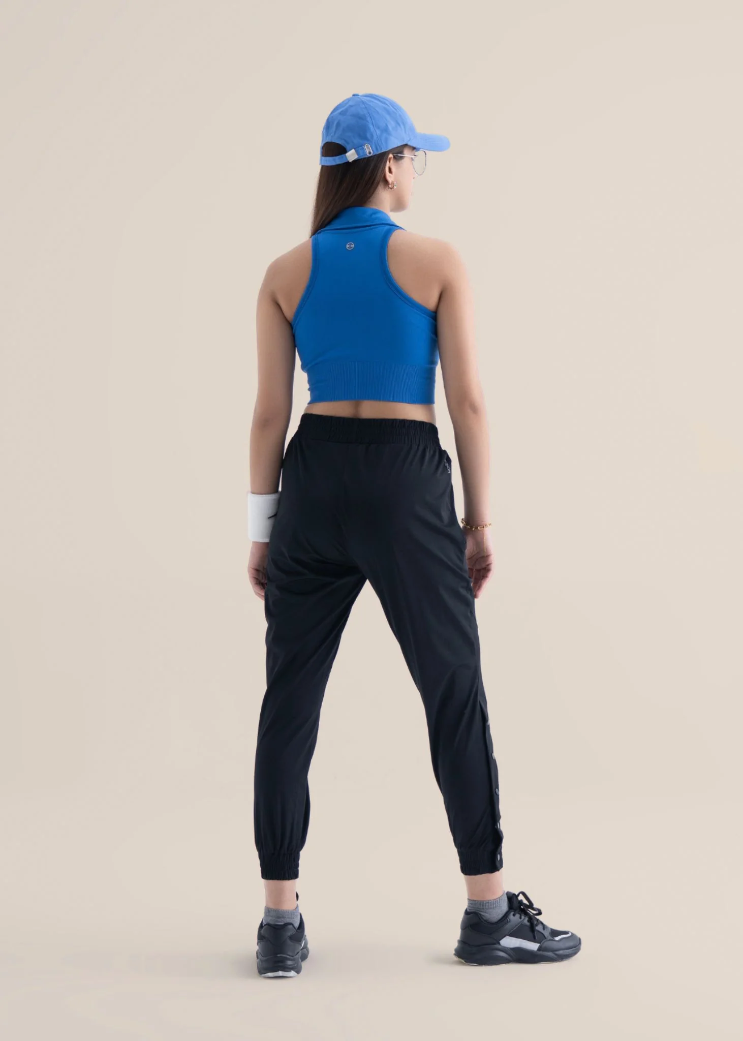 Seamless Polo Crop Tee - Majestic Blue - Image 5