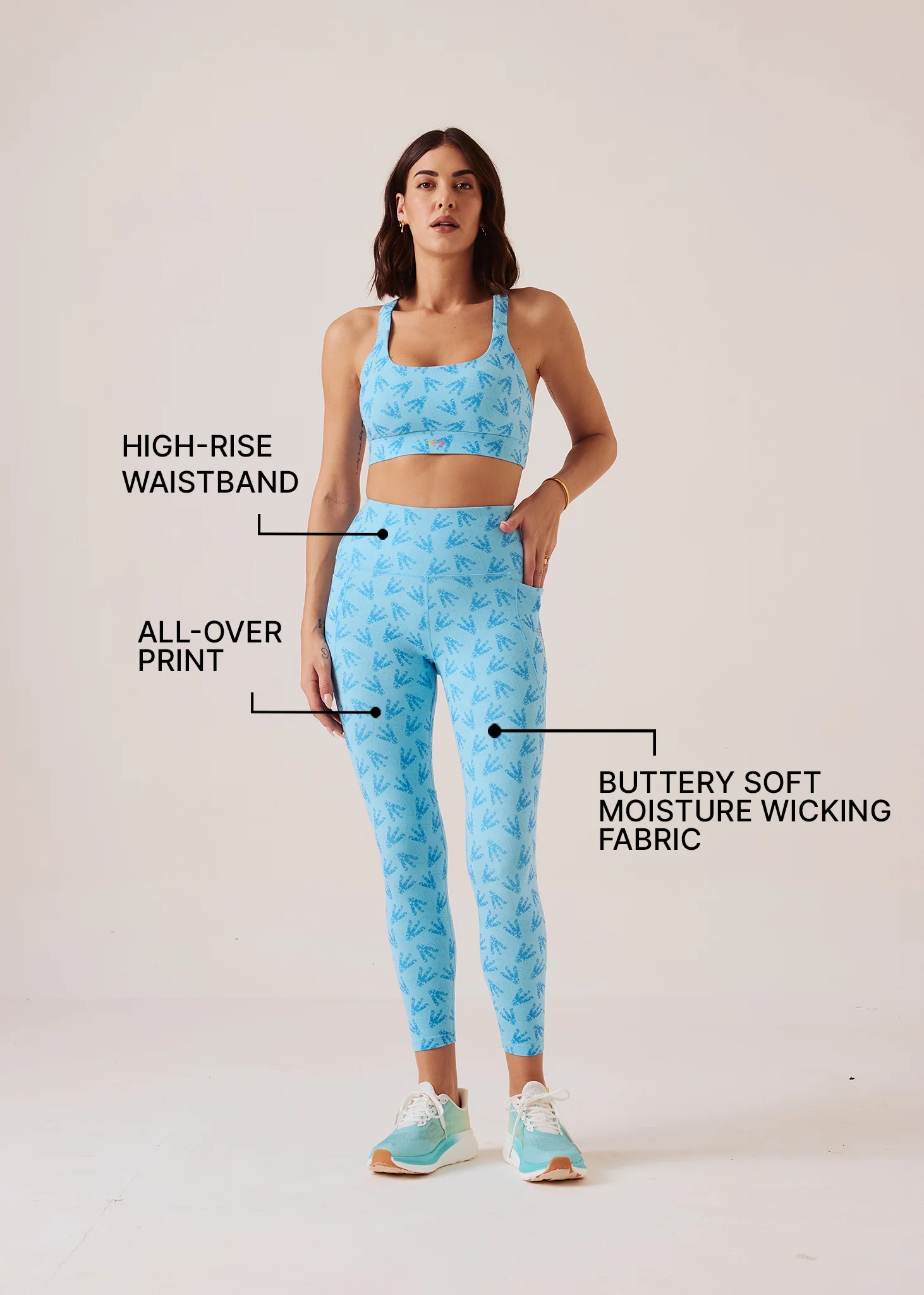 Women Comfort Fit Leggings - Milky Blue - Image 3