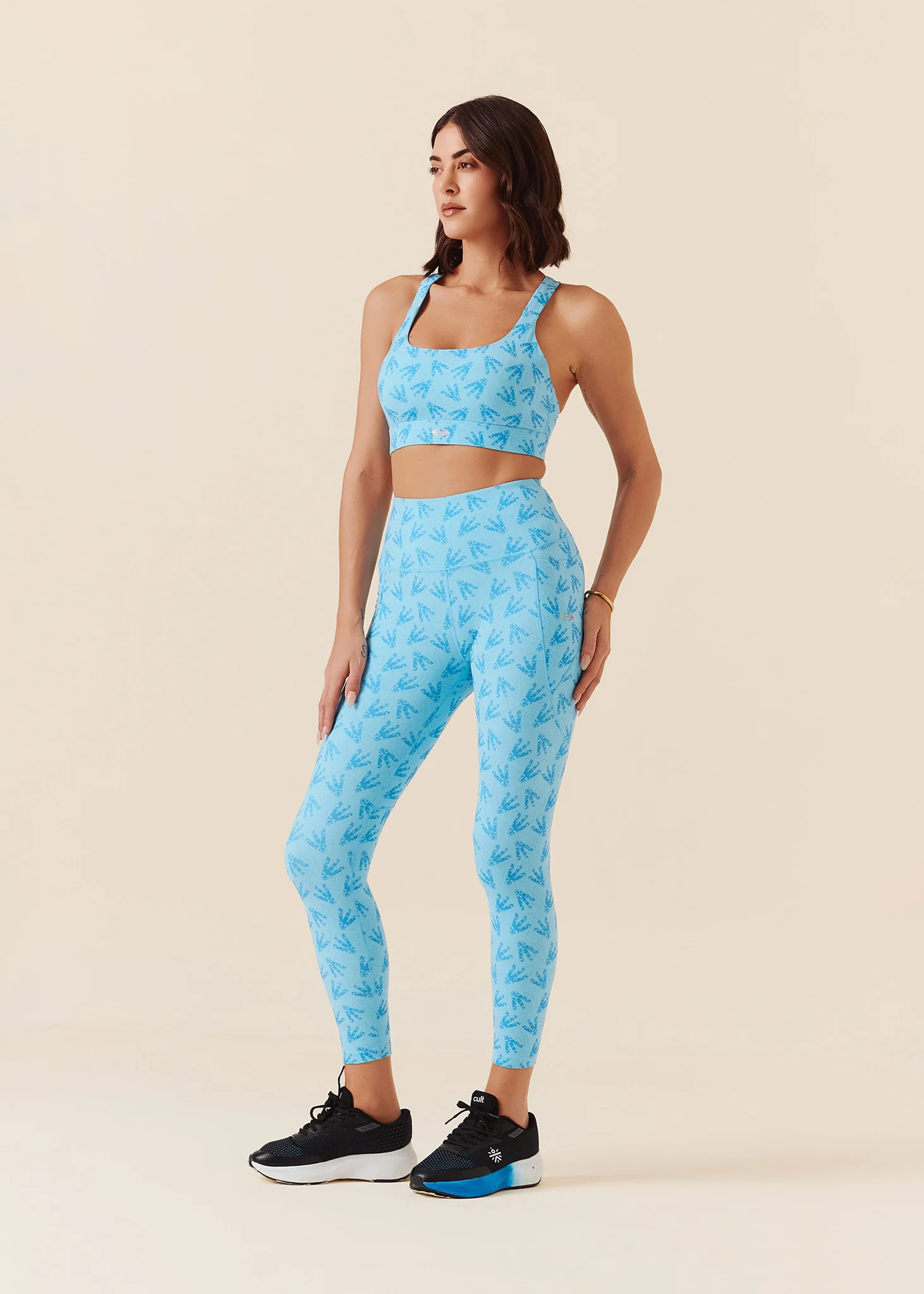 Women Comfort Fit Leggings - Milky Blue - Image 4