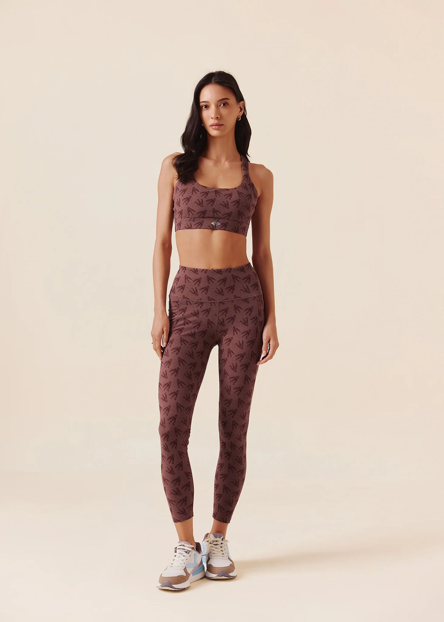 Women Comfort Fit Leggings - Raisin Brown - Image 2