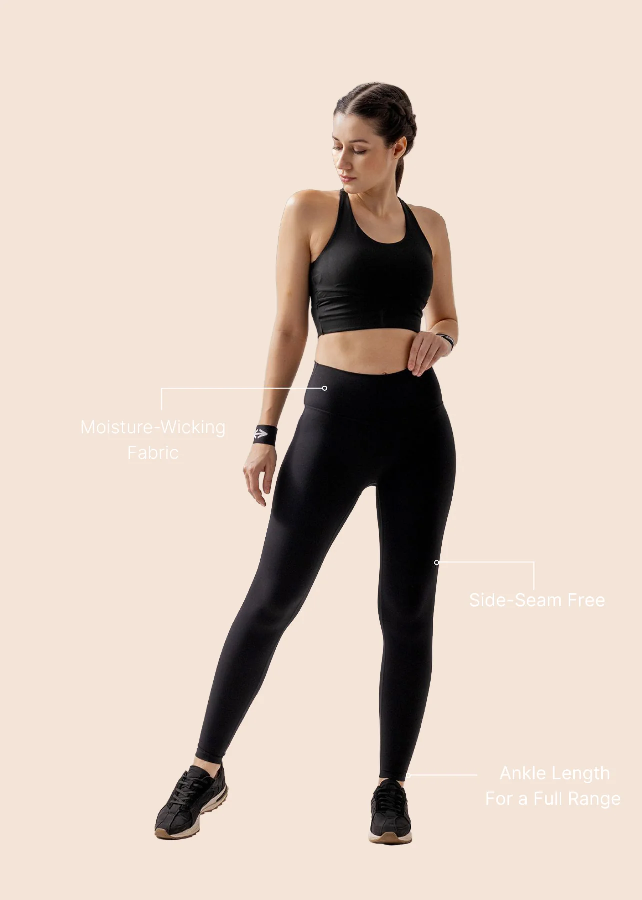 Every day training leggings - Black - Image 3
