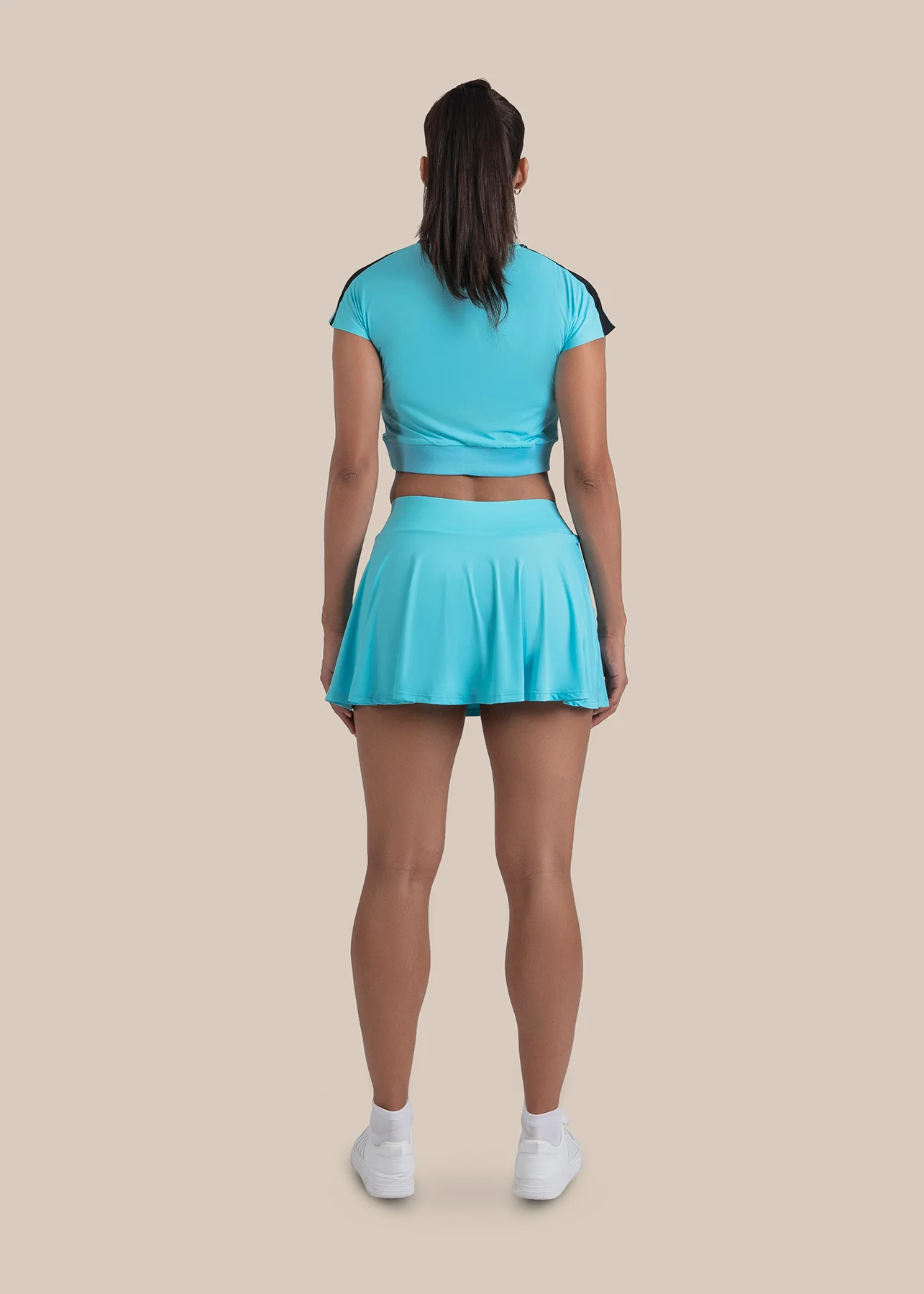 StrchFlex Compression Skort - Cyan Blue - Image 4