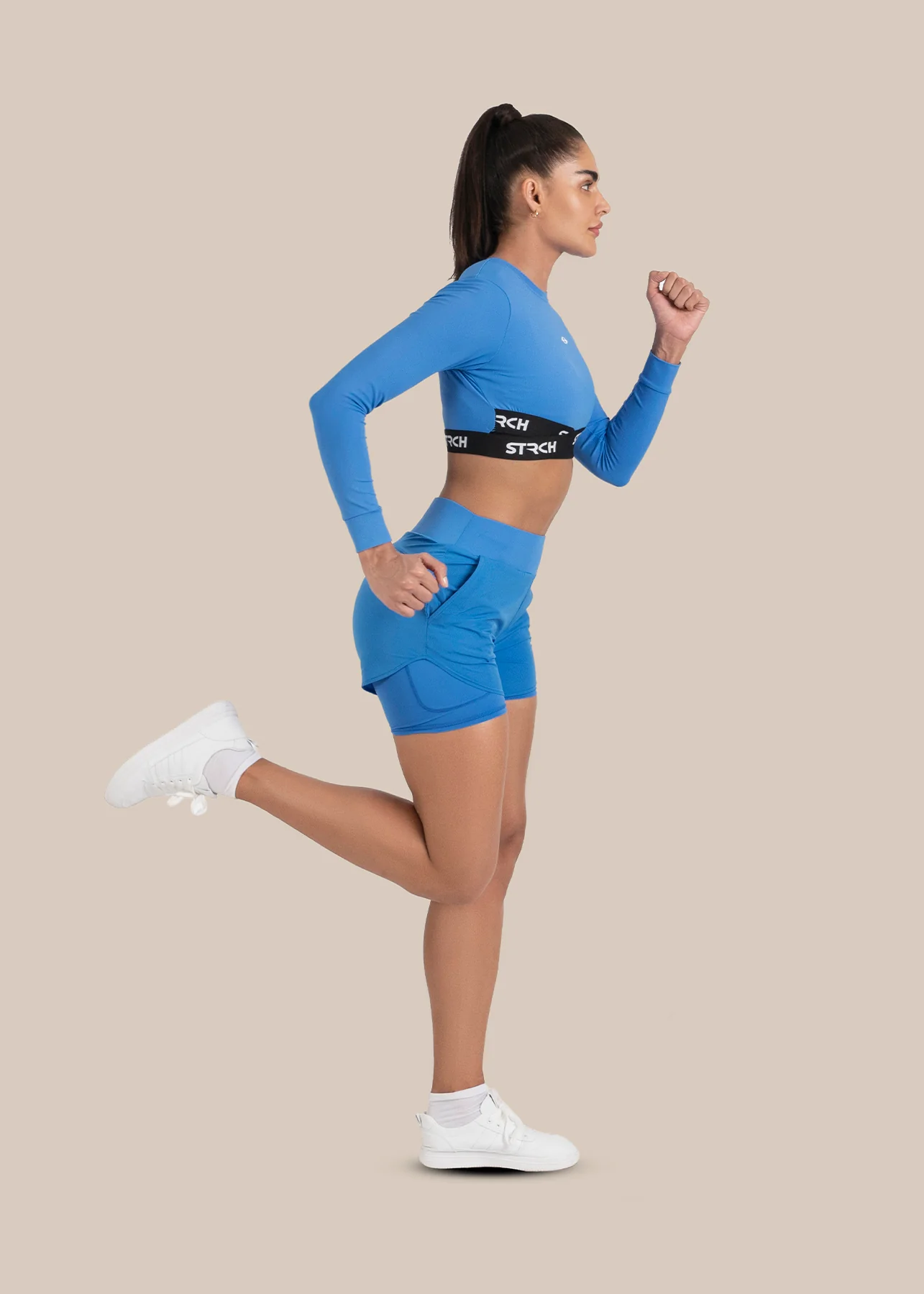 StrchFlex Compression Shorts - Azure Blue - Image 4