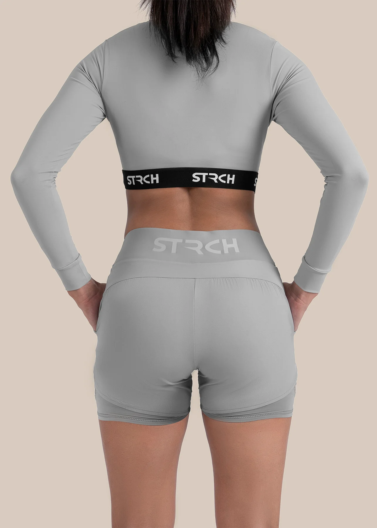 StrchFlex Compression Shorts - Grey - Image 3