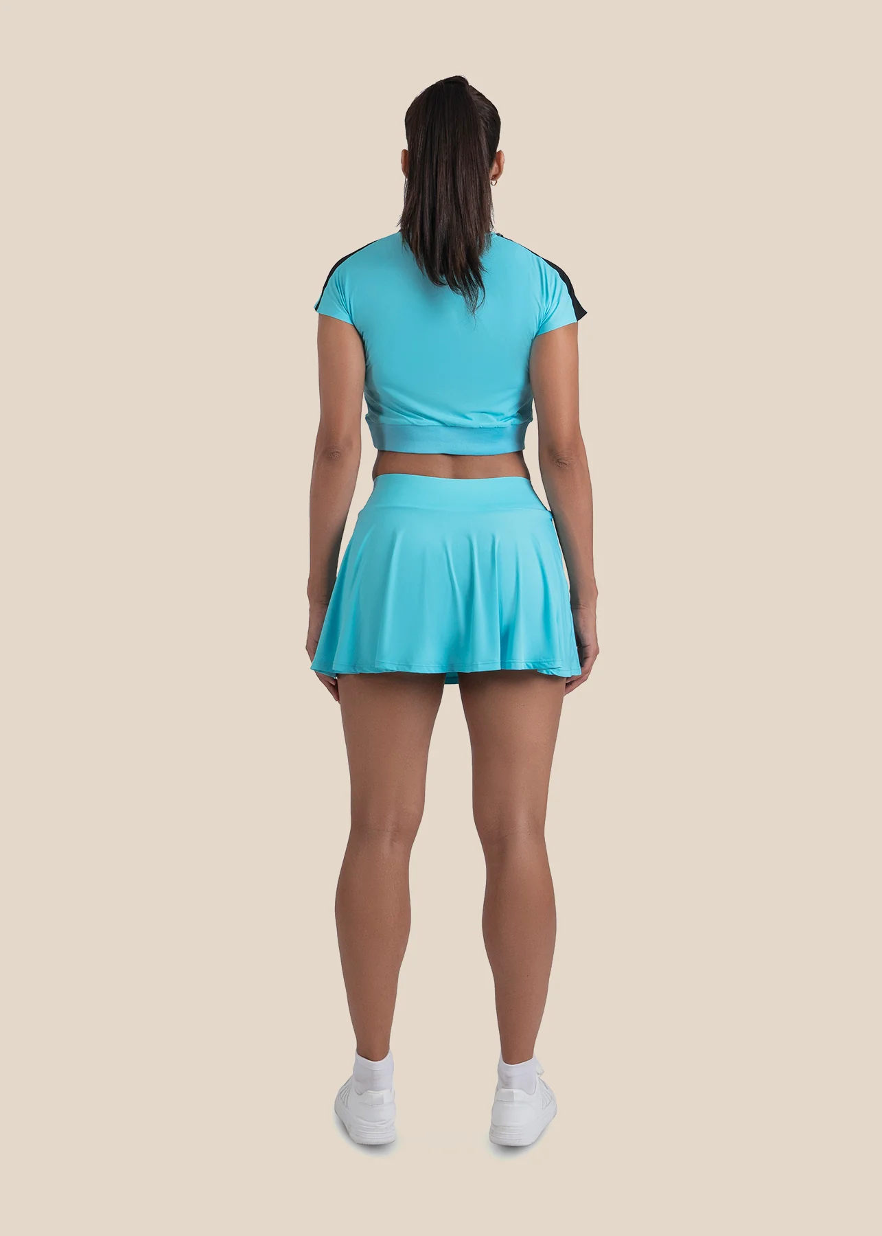 Gym core Cropped Tee - Cyan Blue - Image 6