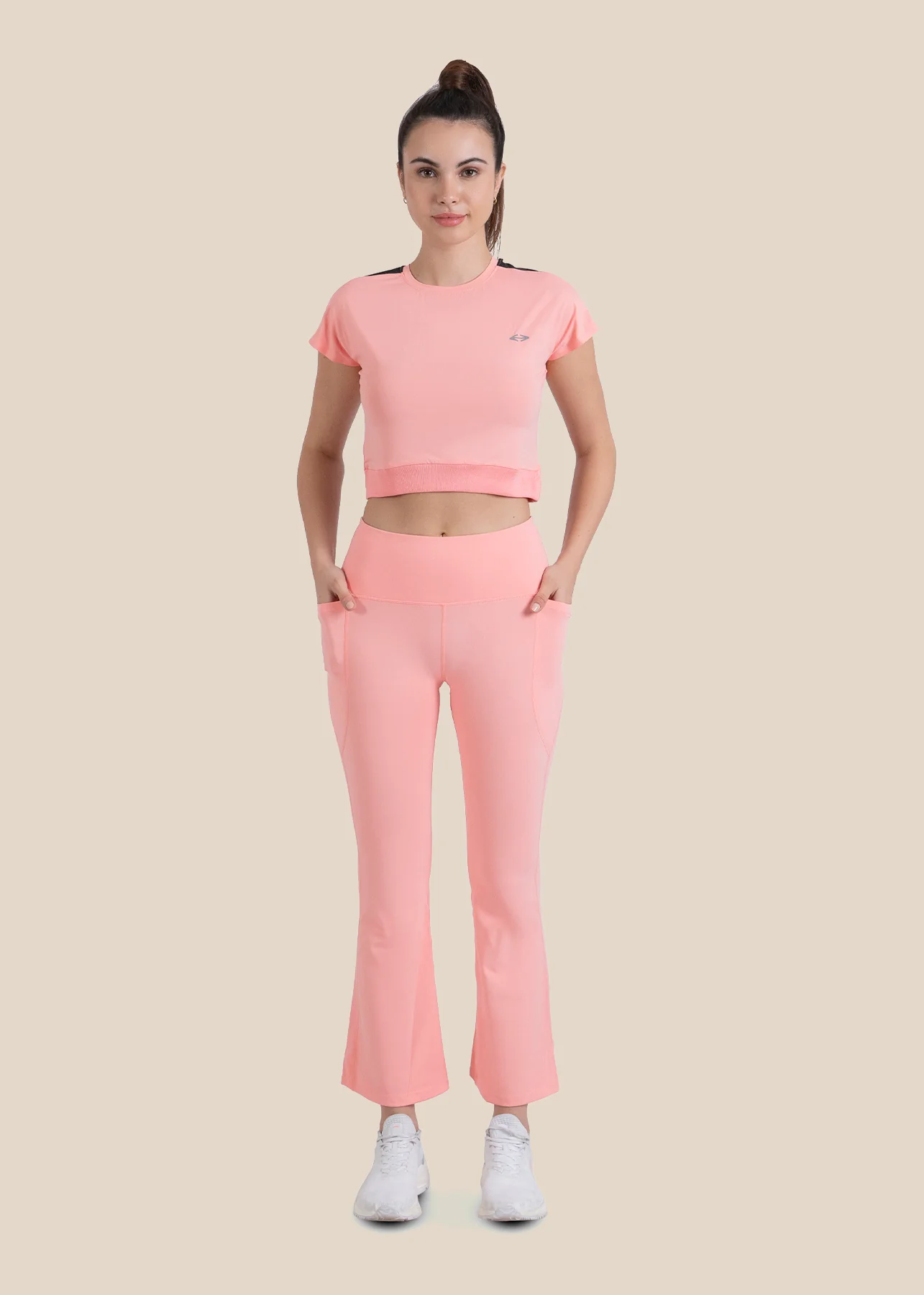 Gym core Cropped Tee - Peach - Image 4