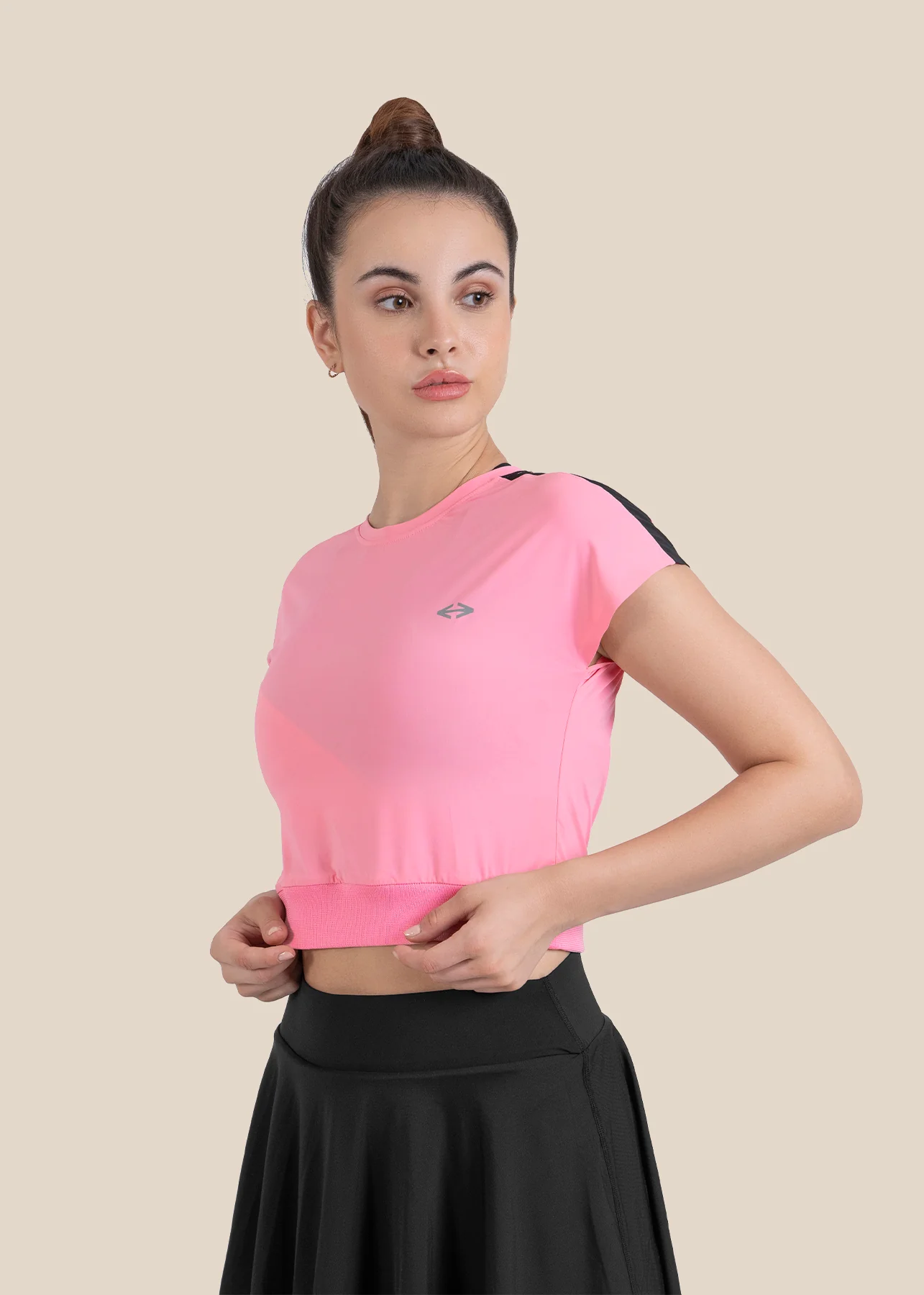 Gym core Cropped Tee - Pink - Image 4