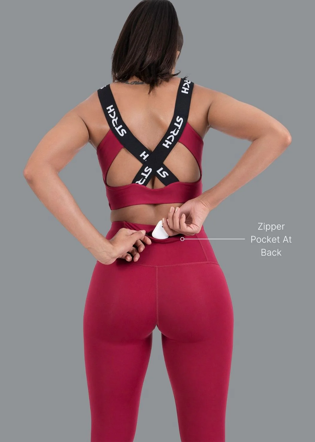 StrchFlex Elevated Performance leggings - Maroon - Image 2