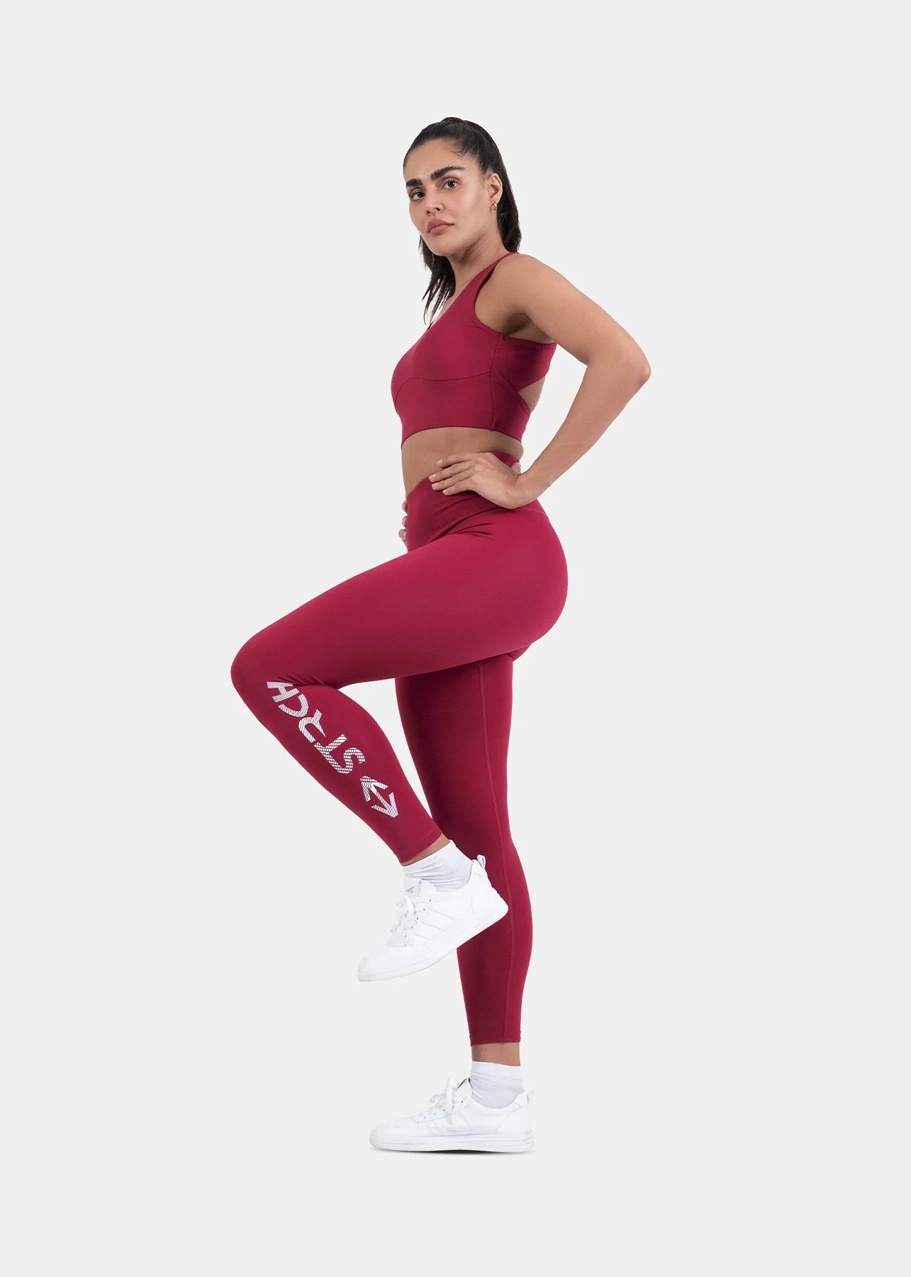 StrchFlex Elevated Performance leggings - Maroon - Image 3
