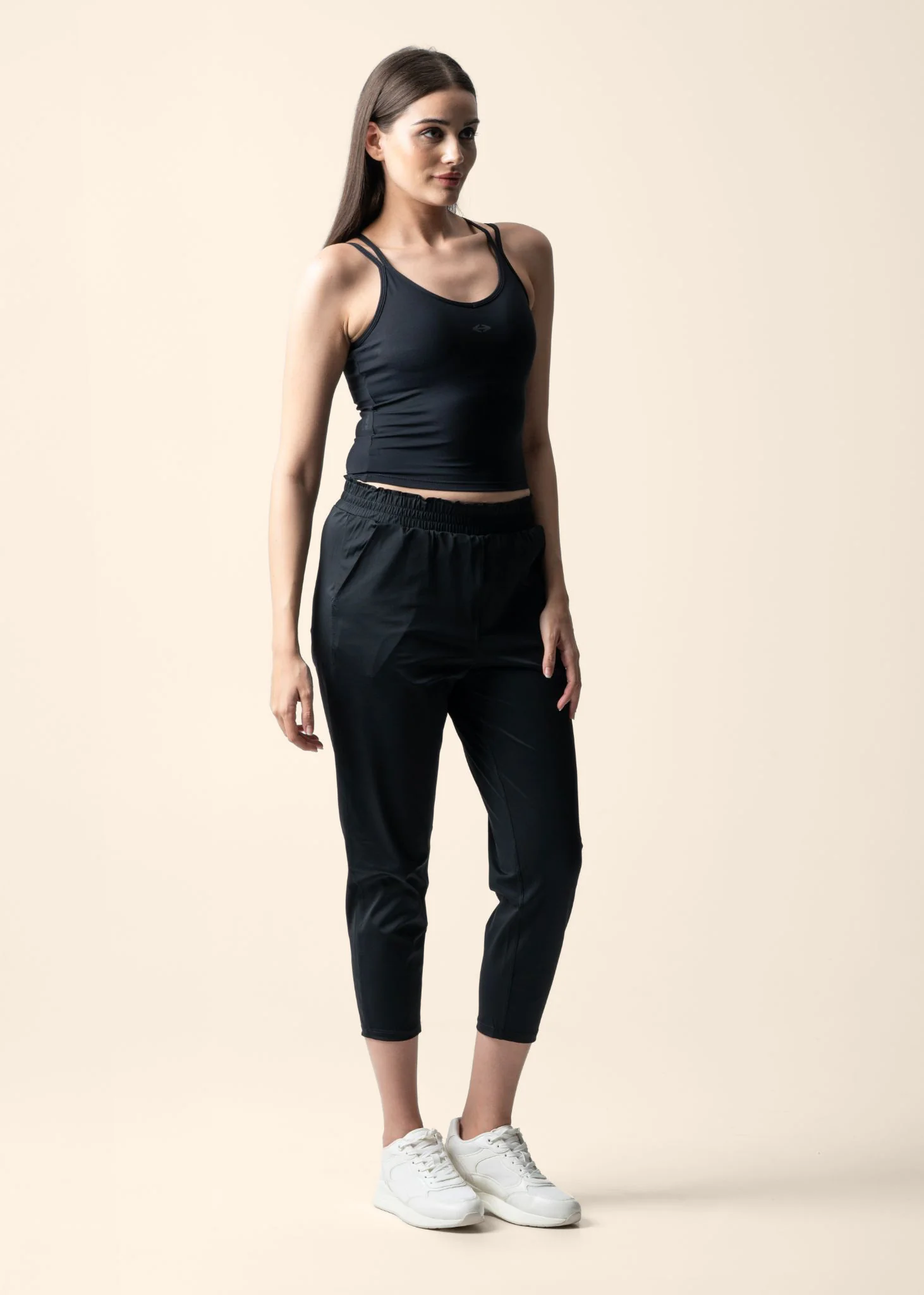 Women Criss Cross Bra Tank - Black - Image 4
