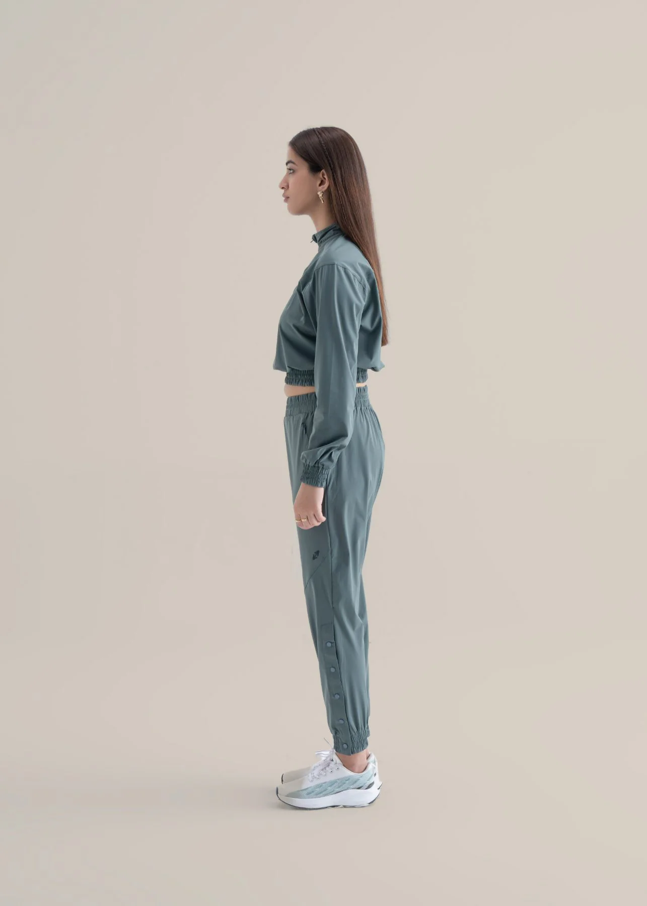 Women Cropped Jacket - Balsam Green - Image 6