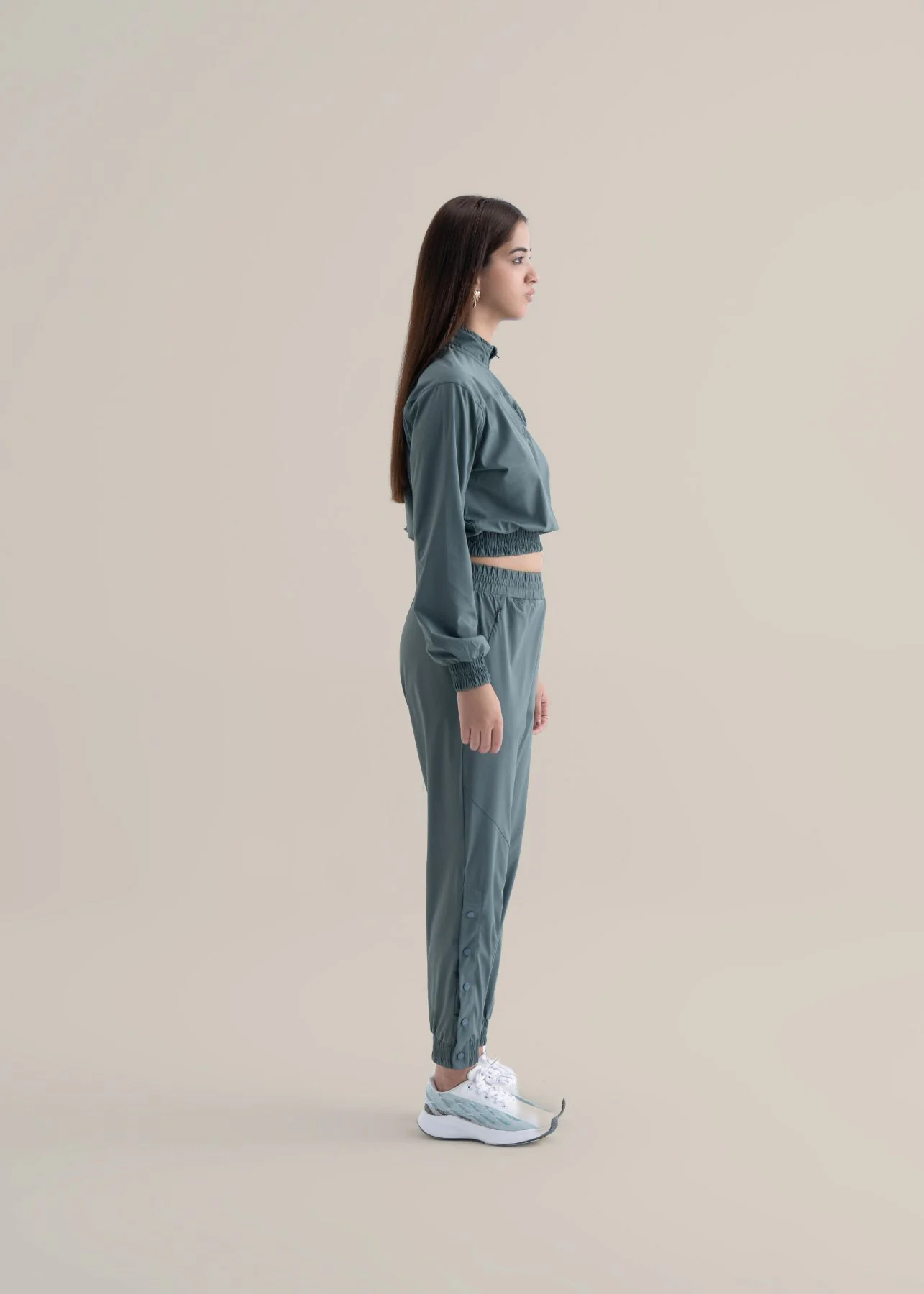 Women Cropped Jacket - Balsam Green - Image 7
