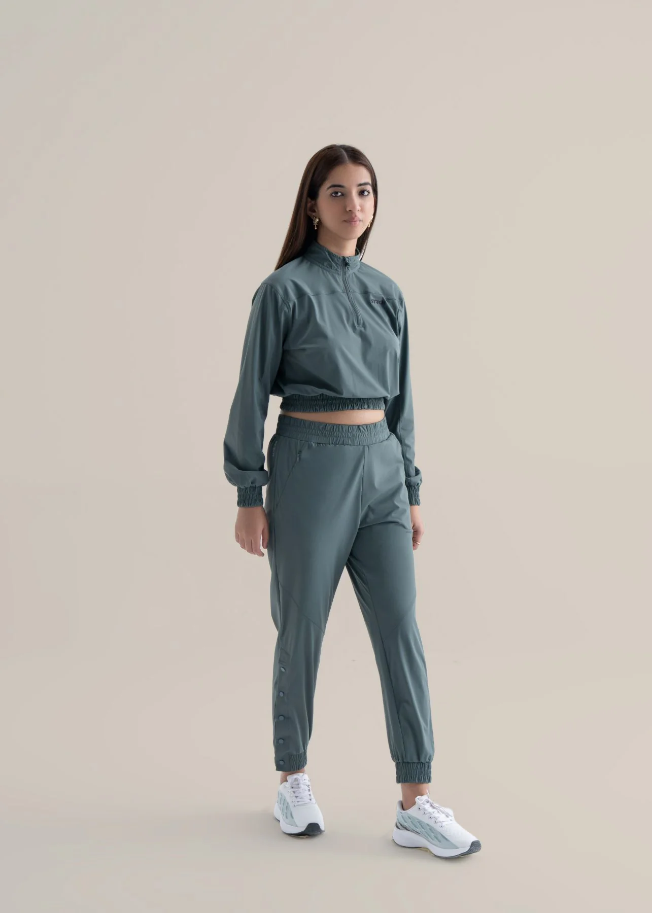 Women Cropped Jacket - Balsam Green - Image 8