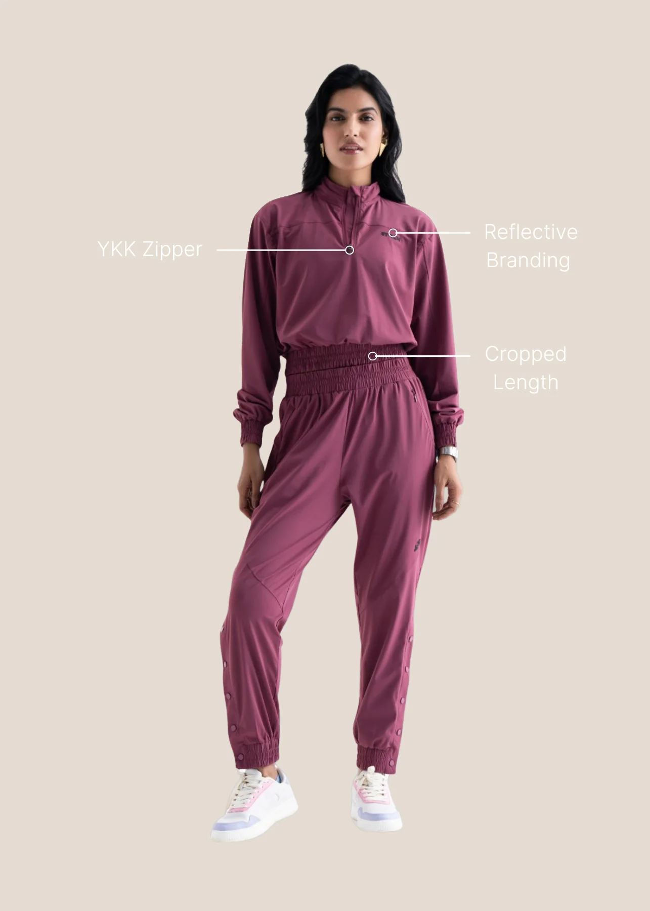 Women Cropped Jacket - Hawthorn Rose - Image 4