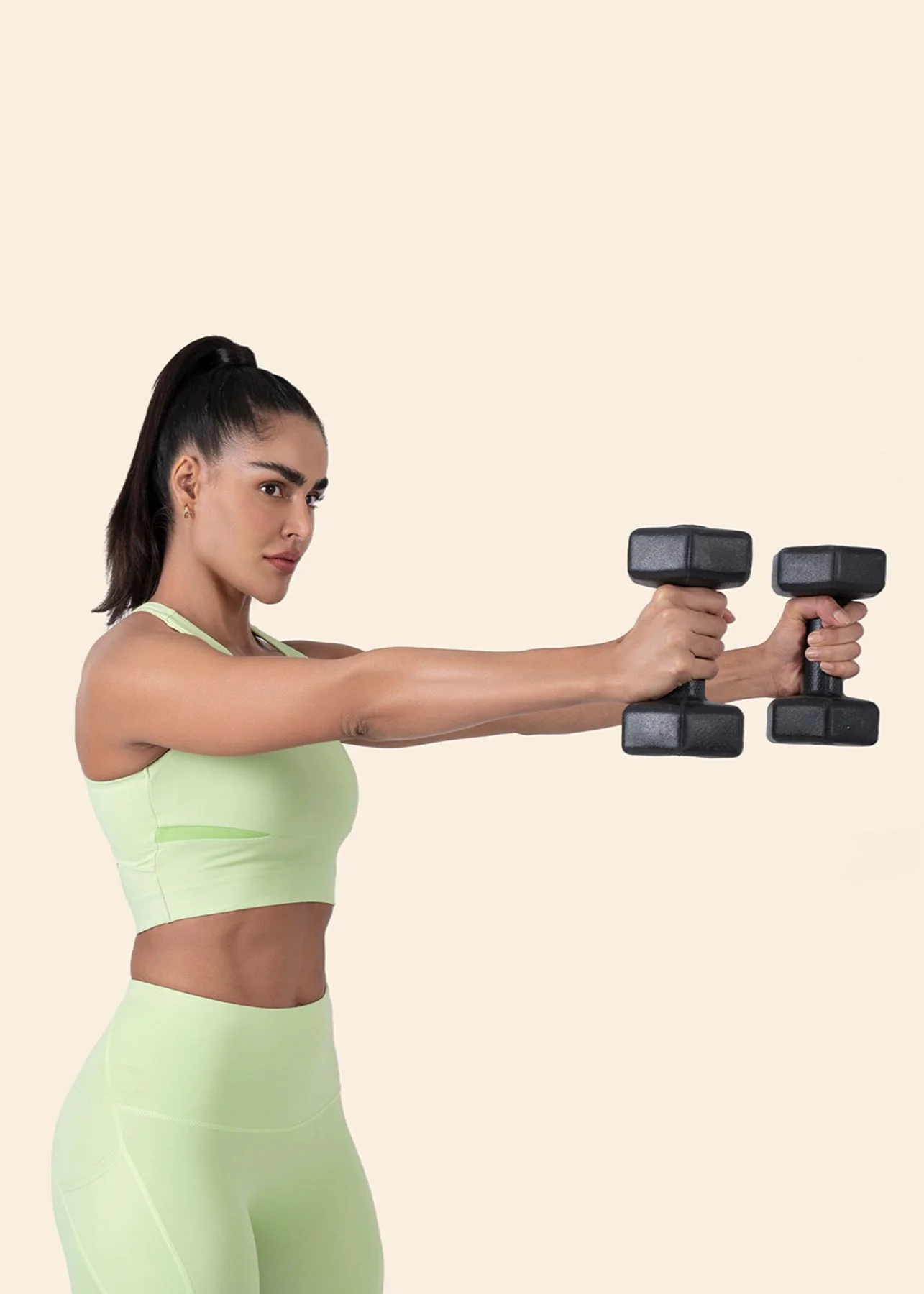 High Support Cross back sports bra - Mint Green - Image 5
